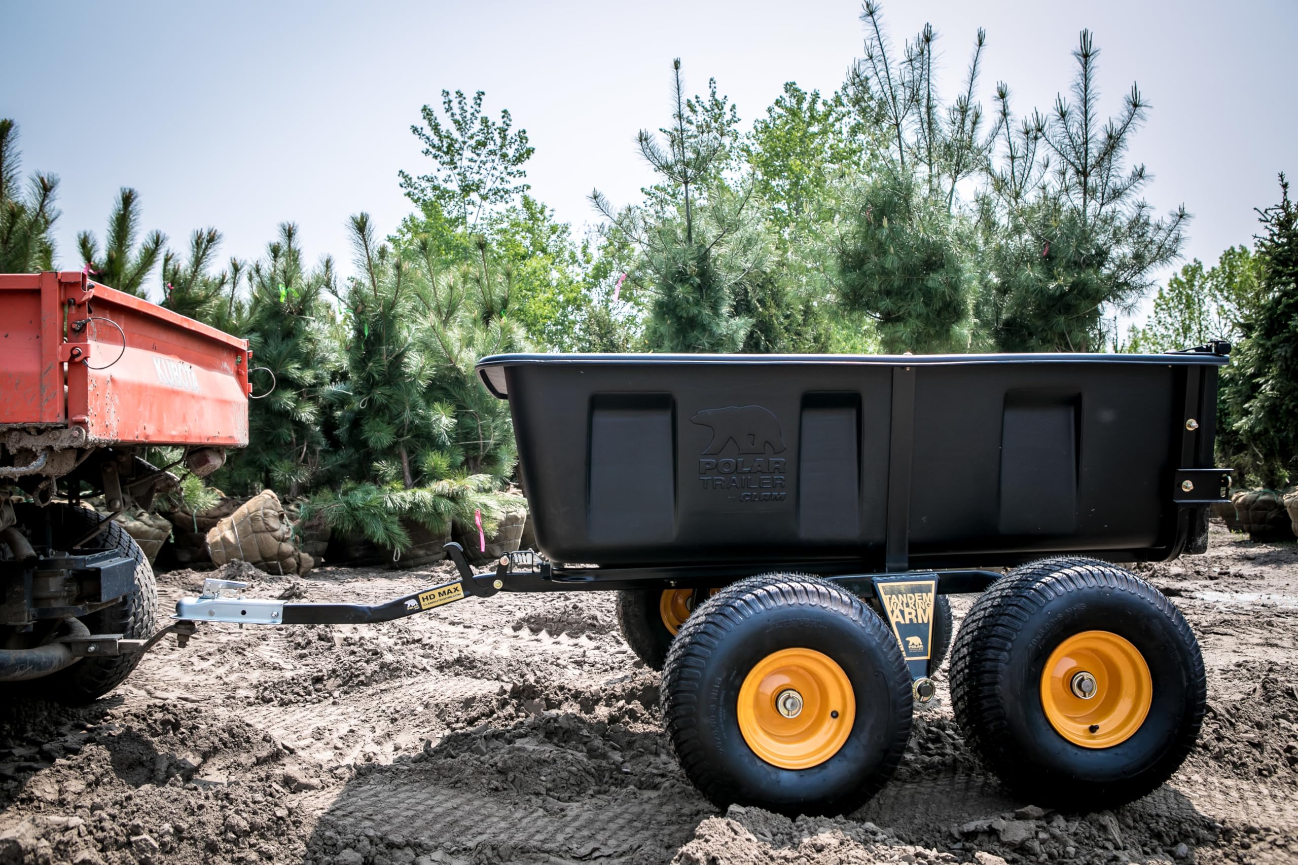 Polar Trailer HD Max TA #10813 – 93" x 55" x 39" Tandem Axle Heavy-Duty Utility Trailer – 1,800 lb Capacity, Rustproof Poly Tub, All-Steel Frame, Smooth Hauling on Rough Terrain