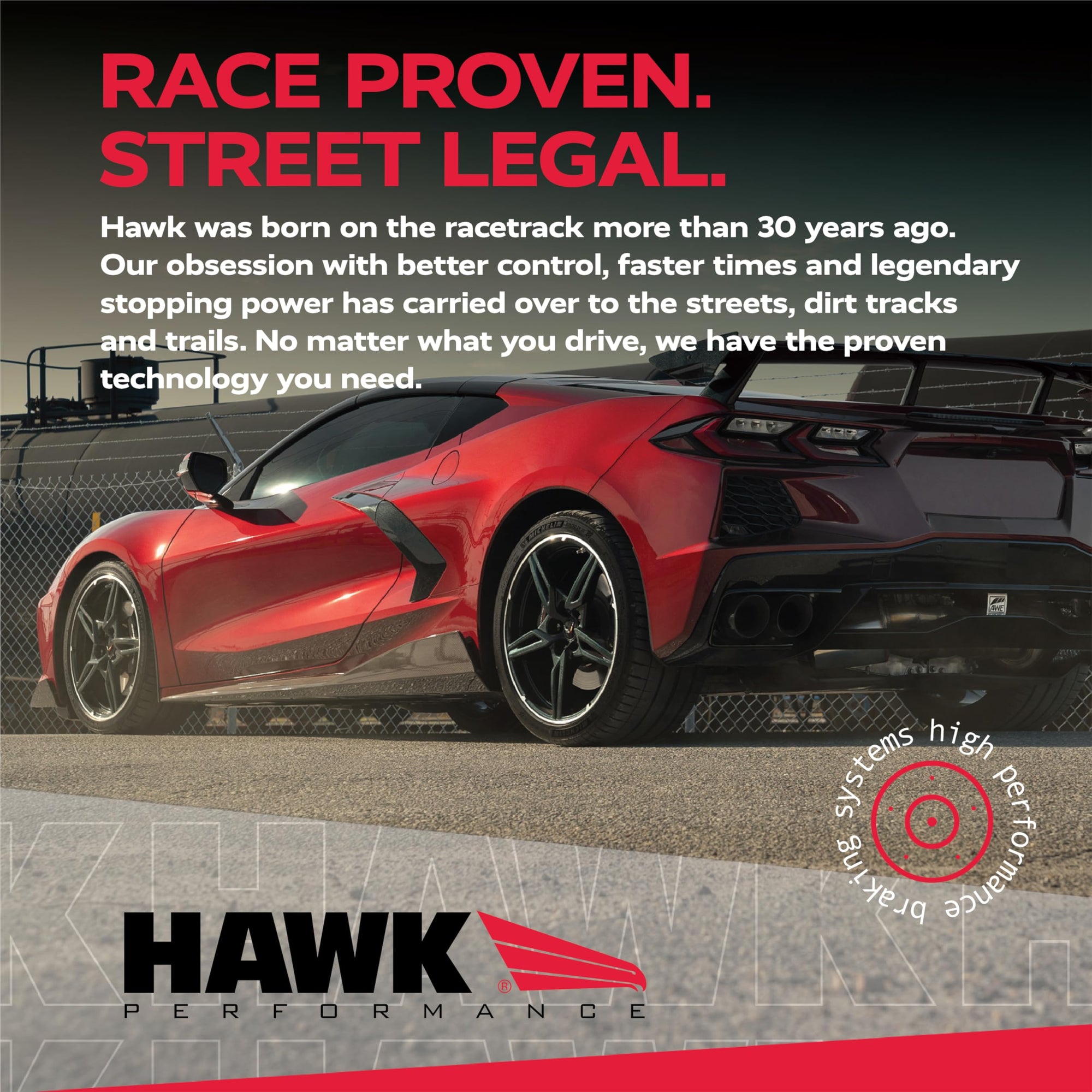 Motorcycle Hawk Performance HMC5002 Metallic
