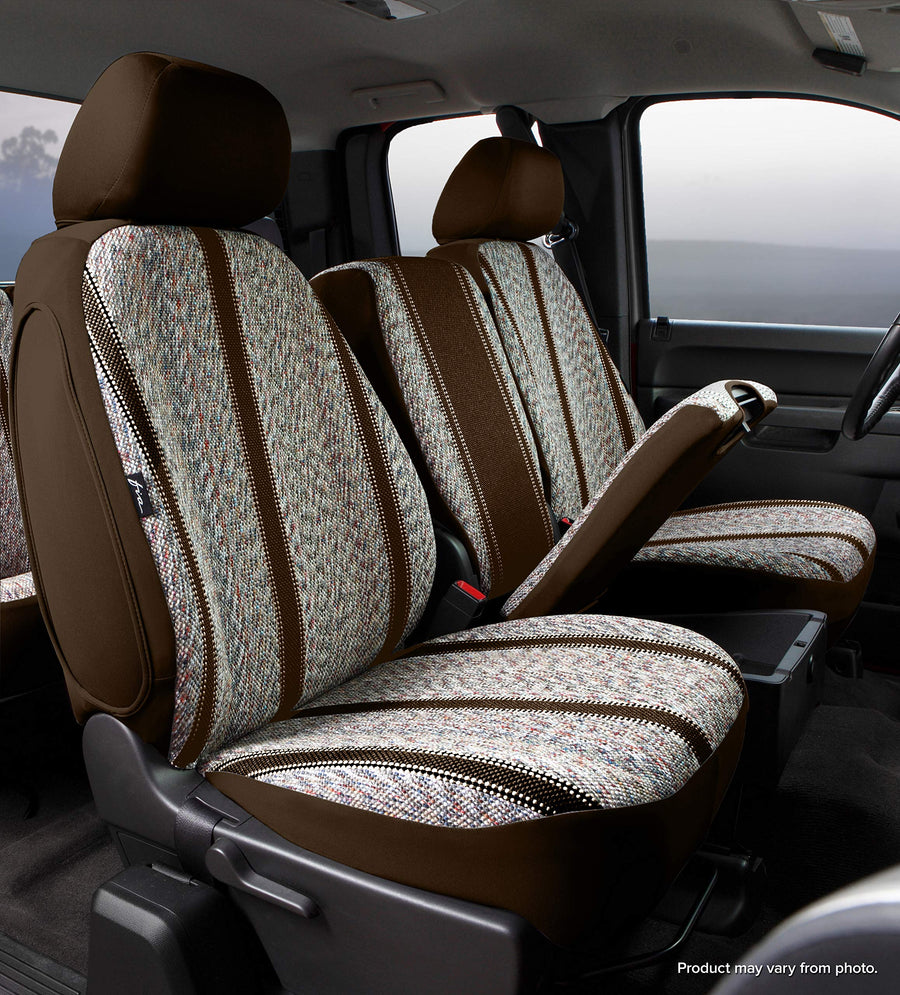 Brown FIA TR48-37 Custom Fit Front Seat Cover Split Seat 40/20/40 - Saddle Blanket, (Brown)