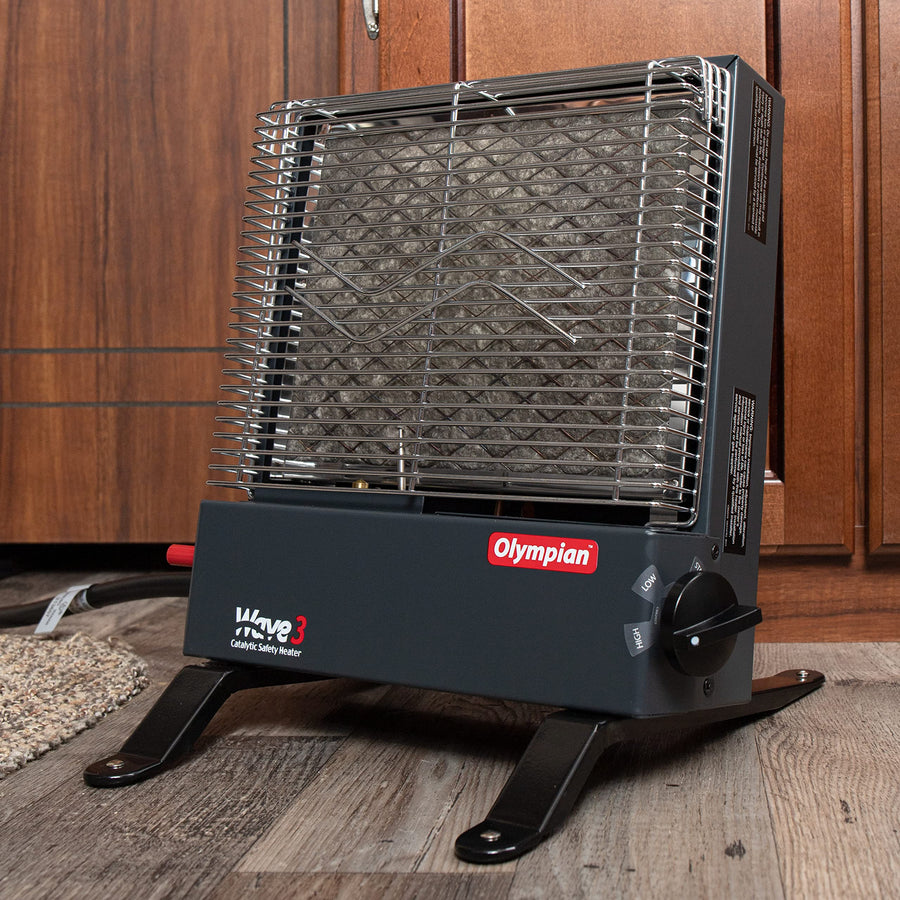Camco Wave Heater Leg Stands Olympian - Converts Your Olympian Wave Heater into a Portable Style Heater, Fits All Olympian Wave Heaters: Wave 3, Wave 6, Wave 8-2 Pack (57701)