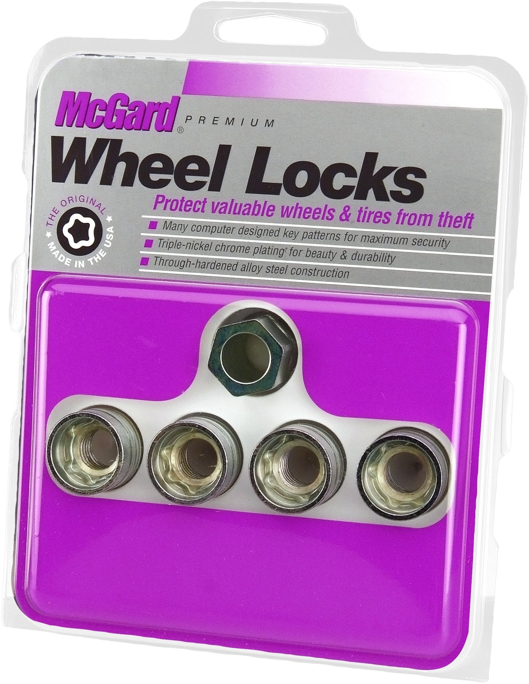 Cone Seat McGard 24024 - Under The Hub Cap Wheel Locks (M14 x 2.0 Thread Size) - Set of 4, Silver