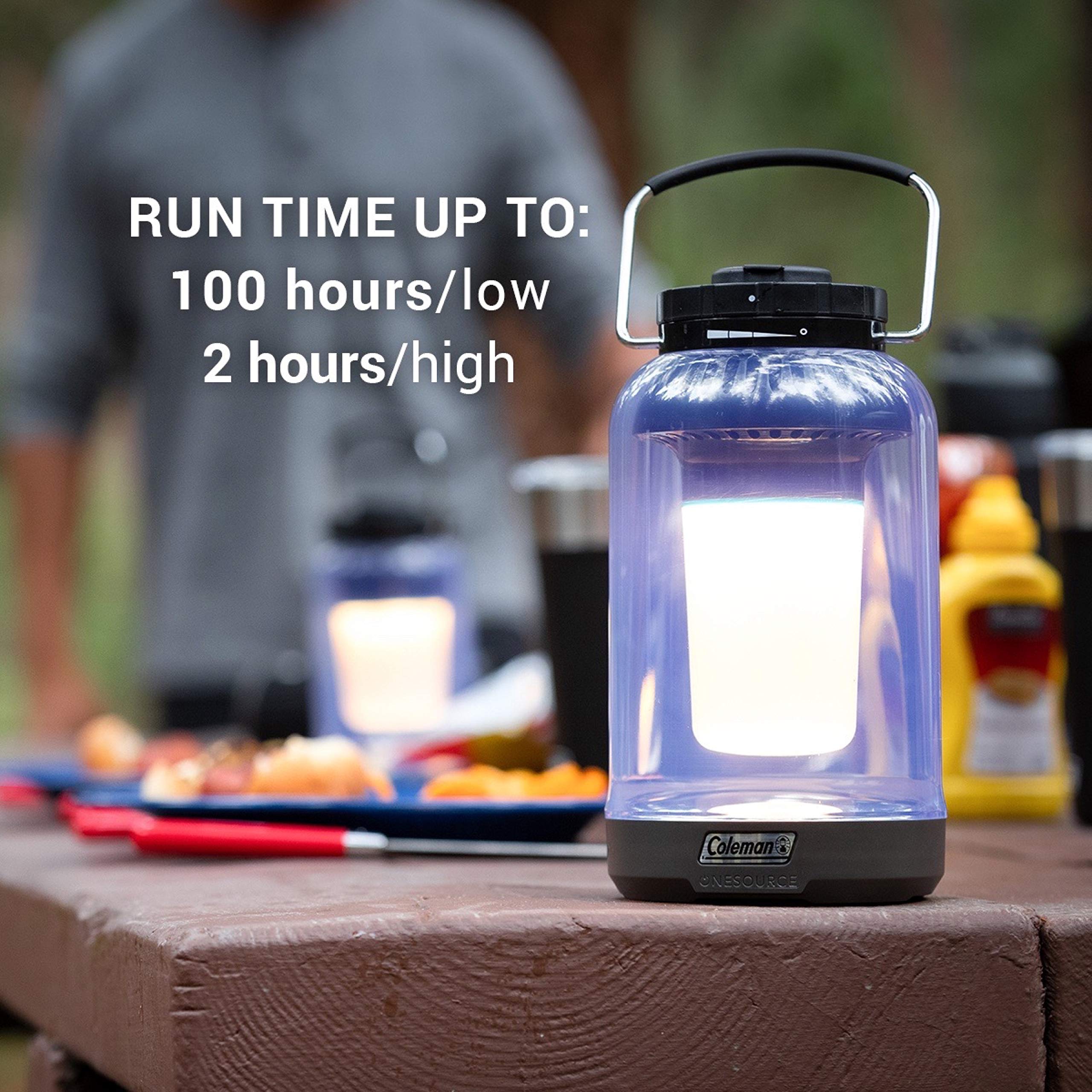 Coleman Rechargeable OneSource Camping Lights, High to Low Adjustable Beam, Durable & Waterproof, Ideal for Emergency, Survival and Outdoor Activities