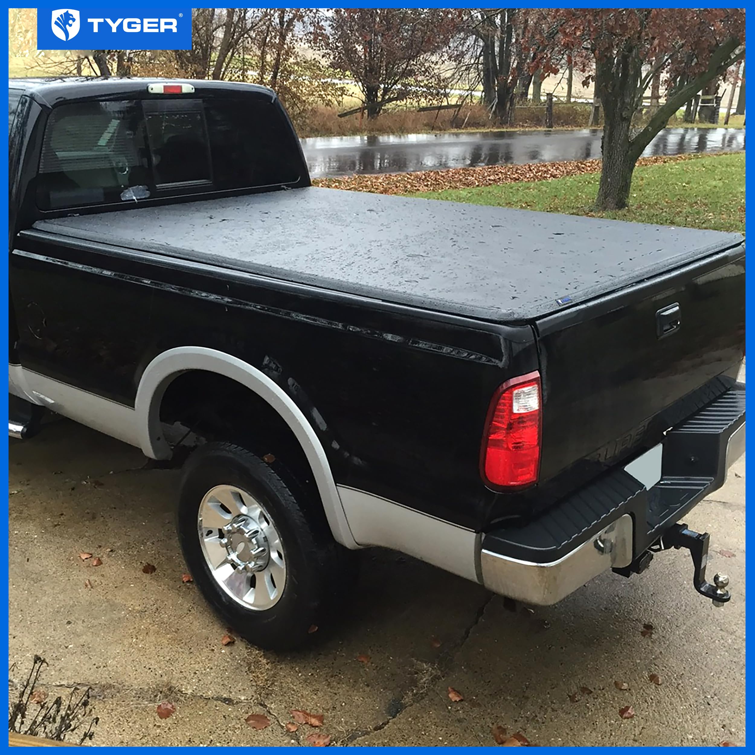 Tyger Auto T3 Soft Tri-fold Tonneau Cover Truck Bed Compatible with 2017-2026 Ford F-250 F-350 Super Duty | 8' (98") Bed | TG-BC3F1125
