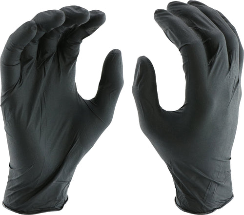 2920 West Chester Industrial Grade Powder-Free Nitrile Gloves - [Pack of 100] XX-Large, Silicone Free, Beaded Cuff, Ambidextrous PosiShield Gloves in Black