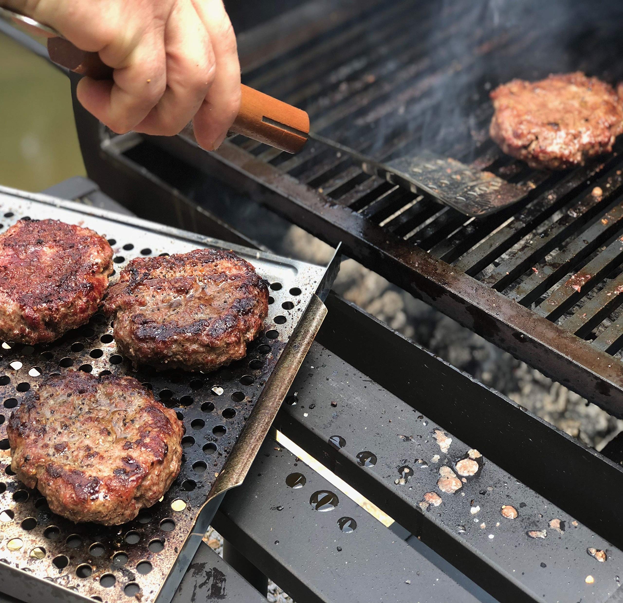 Stainless Grill Spatula Bayou Classic Features Stainless Steel w/Hardwood Handle Makes a Perfect Grilling Accessory