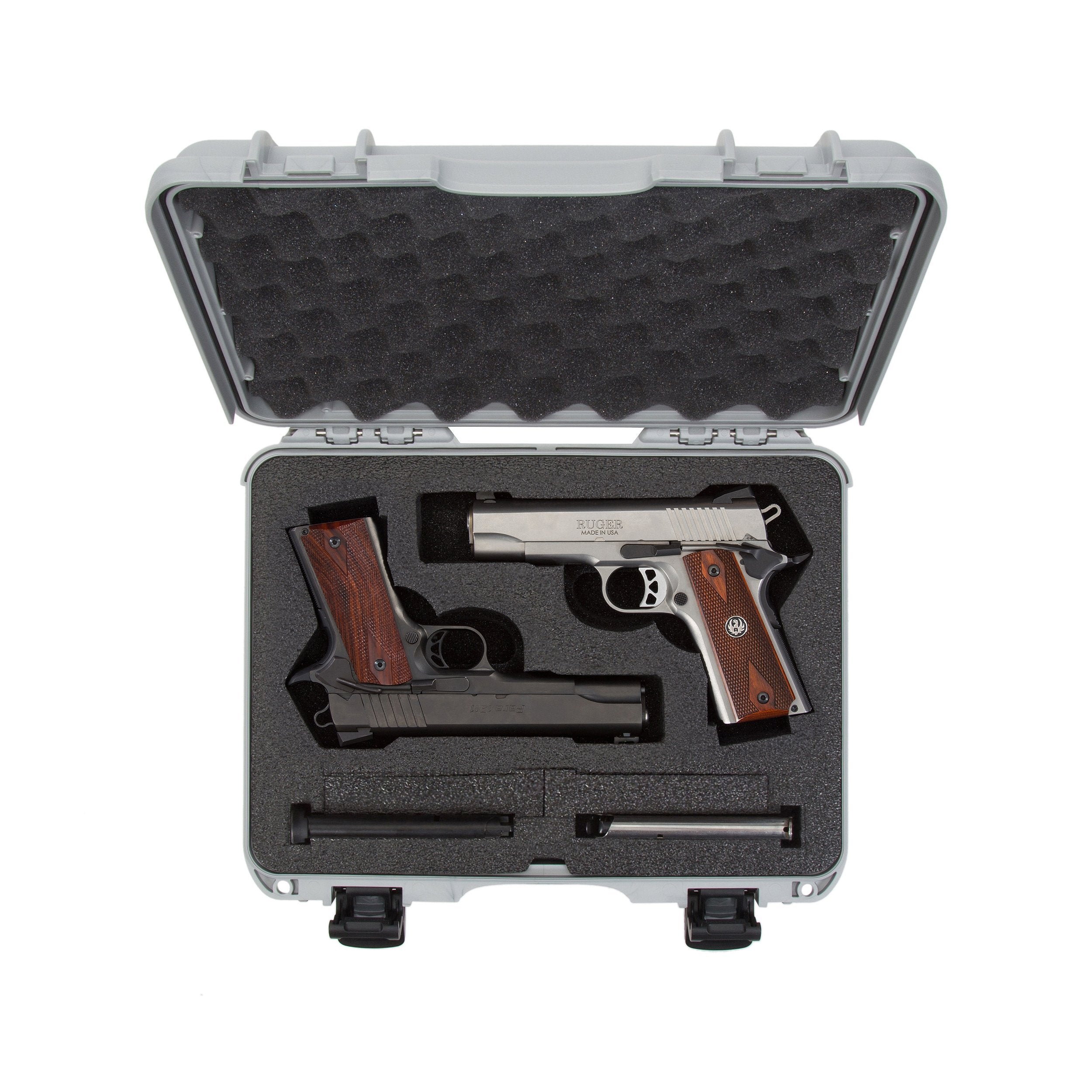 2UP Nanuk 910 Waterproof Classic Pistol Hard Case - Silver