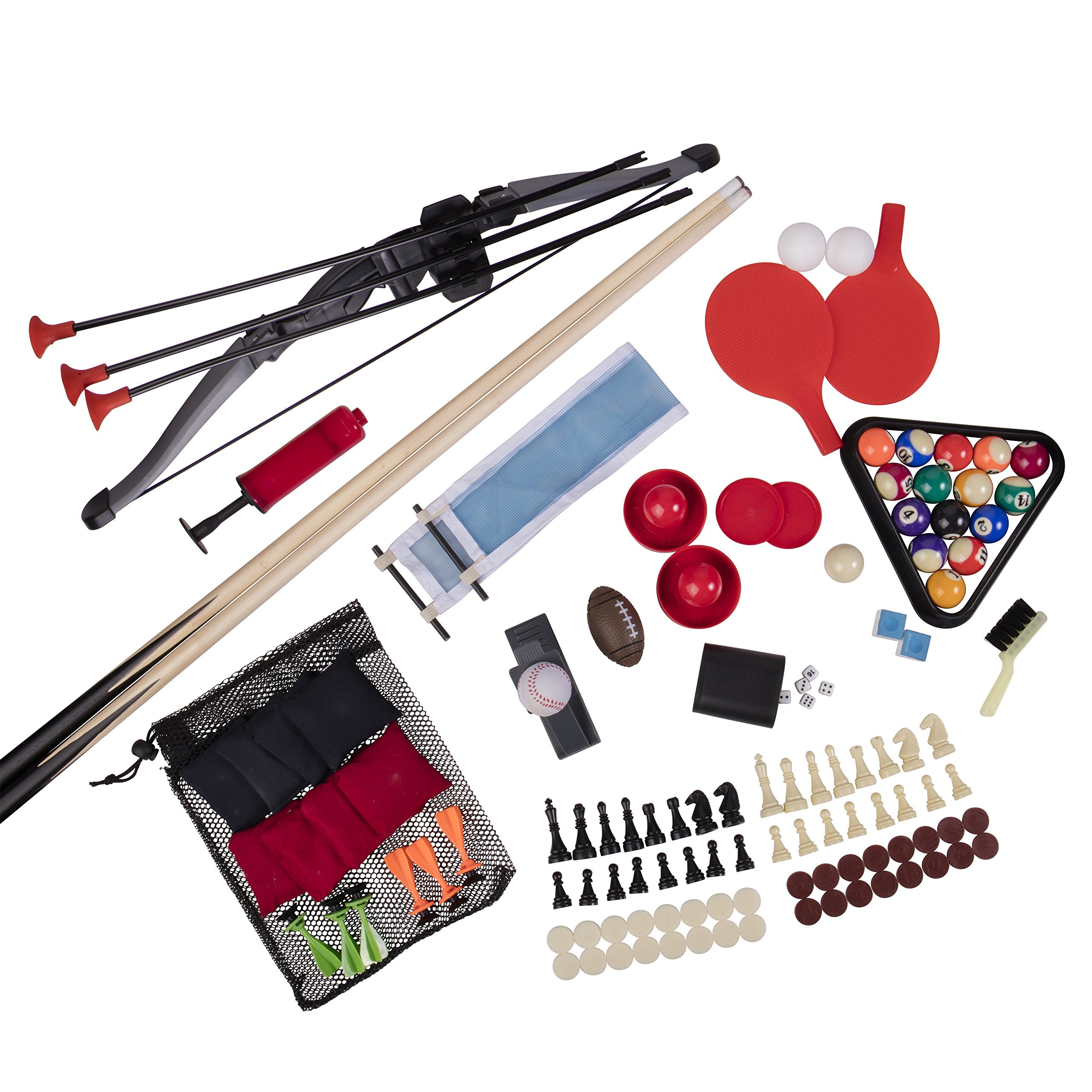 Triumph 13-in-1 Combo Game Table Triumph Includes Basketball, Table Tennis, Billiards, Push Hockey, Launch Football, Baseball, Tic-Tac-Toe, and Skee Bean Bag Toss