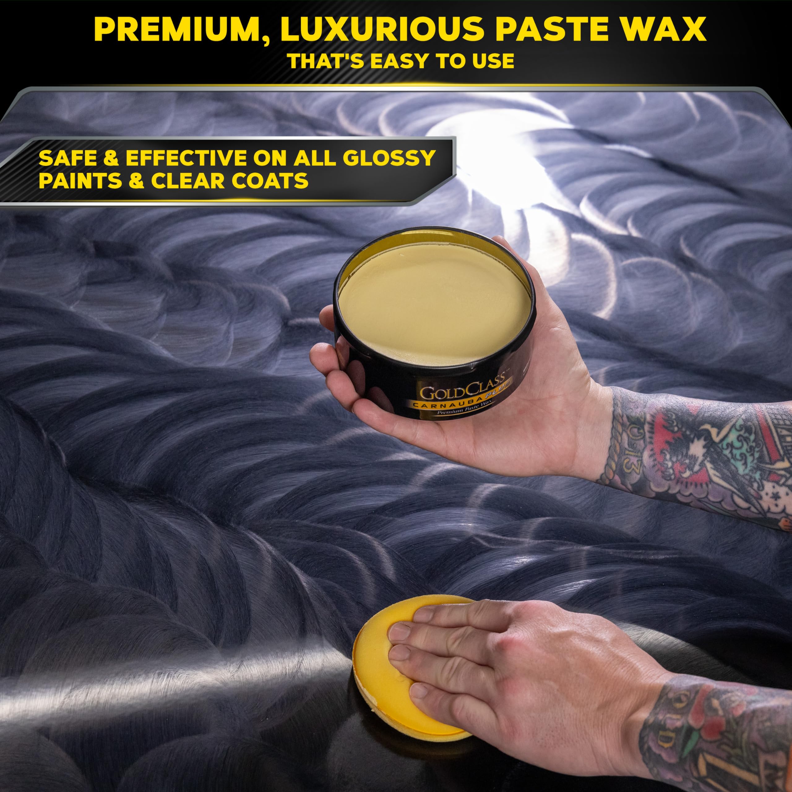 Meguiar's Gold Class G7014J Carnauba Plus Premium Paste Wax, Creates a Deep Dazzling Shine – 11 Oz Container