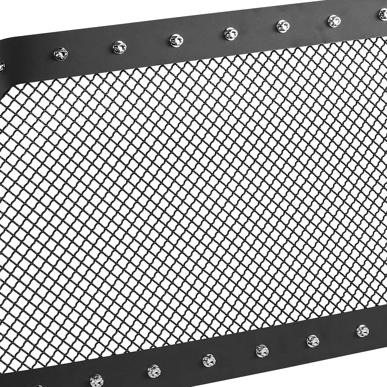 Black Studded S/S Hood Grille Insert Spec-D Tuning 1PC Compatible with 2016-2018 Toyota Tacoma