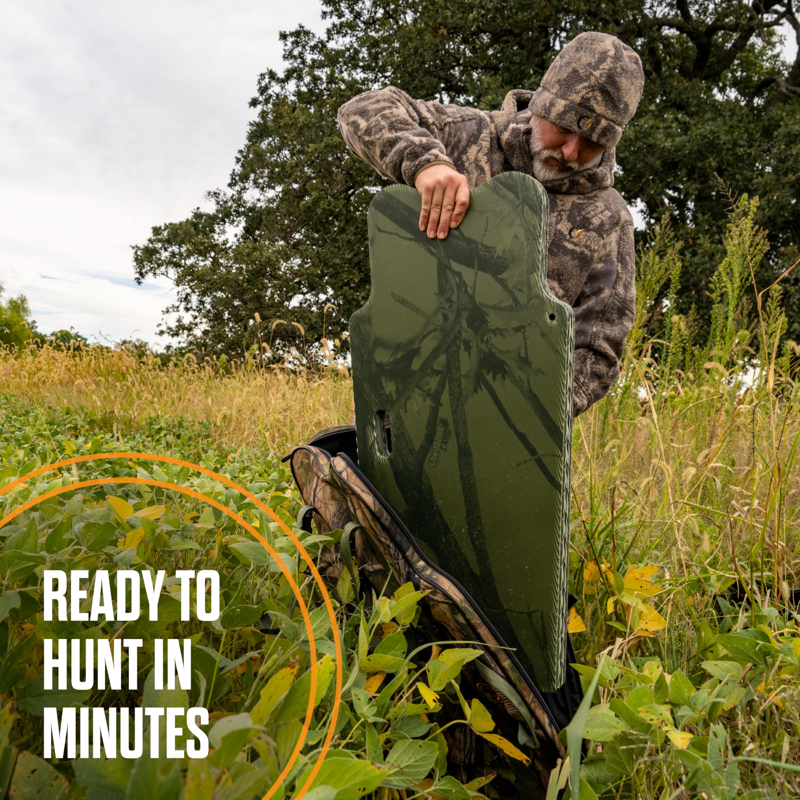 Phantom Hunting Blind Backpack GhostBlind, Durable and Water Resistant, Woodland Camo Print
