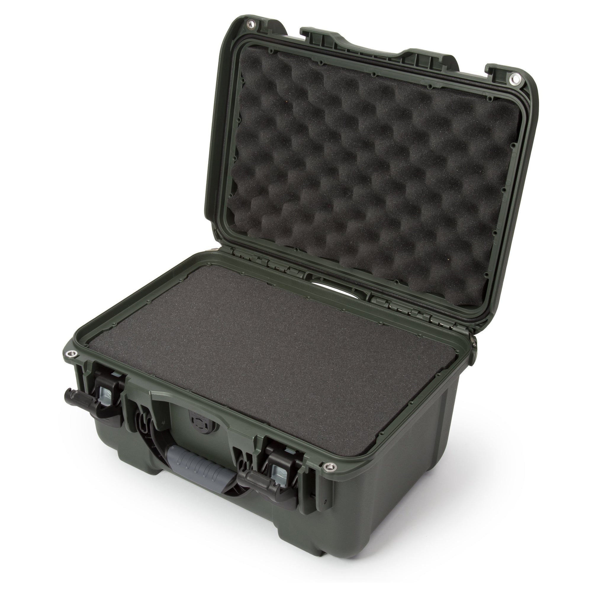 Medium Nanuk Waterproof Hard Case with Foam Insert 16.9" x 12.9" x 9.3" - Olive