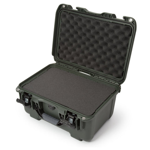 Medium Nanuk Waterproof Hard Case with Foam Insert 16.9" x 12.9" x 9.3" - Olive