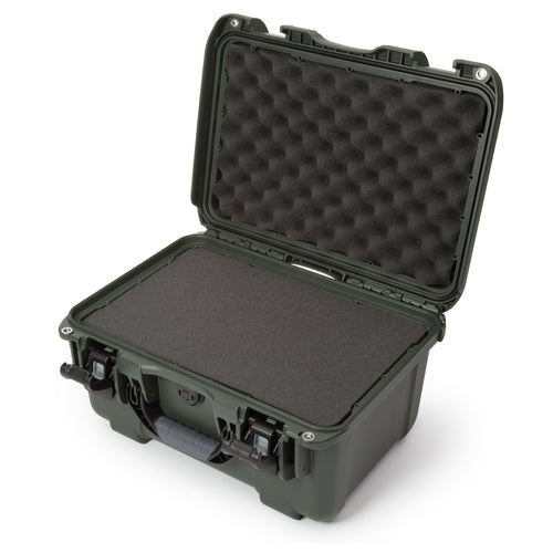 Medium Nanuk Waterproof Hard Case with Foam Insert 16.9" x 12.9" x 9.3" - Olive
