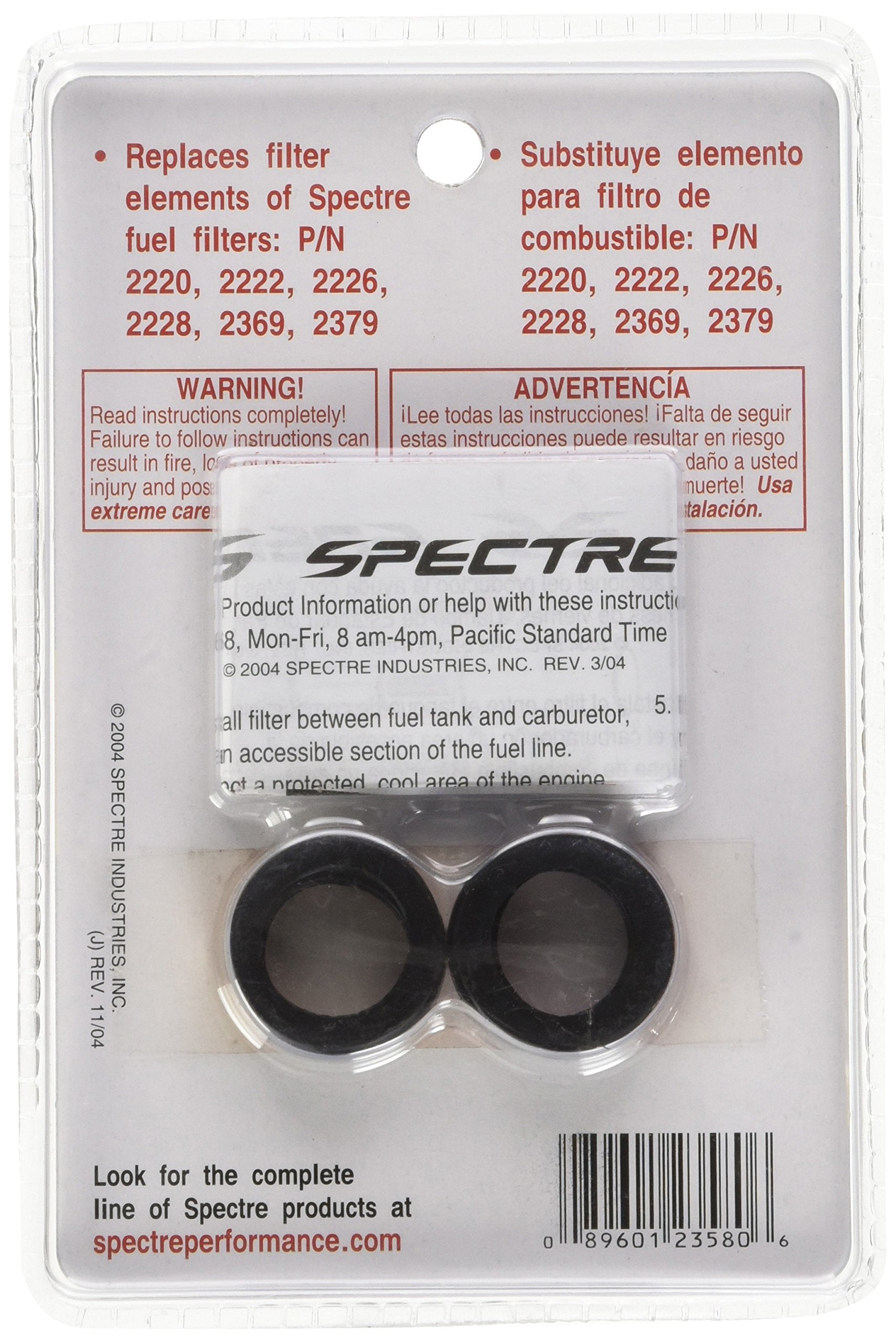 Fuel Filter Replacement Element Spectre Performance 2358