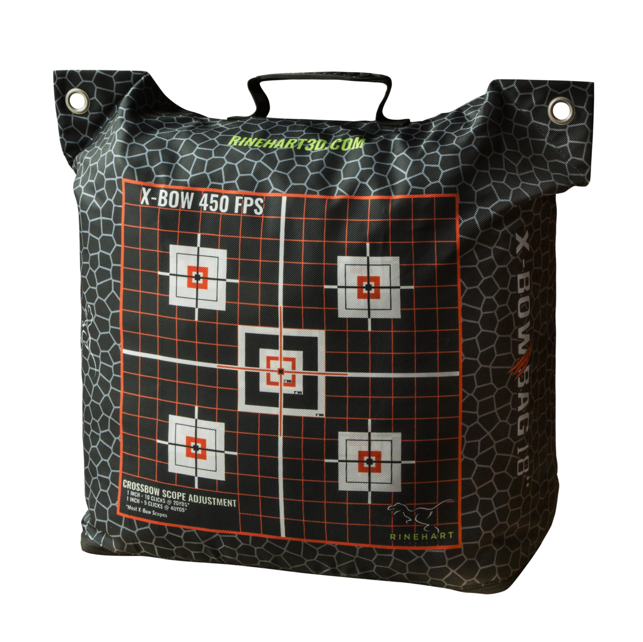 18" Rinehart X-Bow Bag Target | High-Speed Crossbow Bag Rated up to 450 FPS | Dual-Layer Power Band Construction | Made in USA