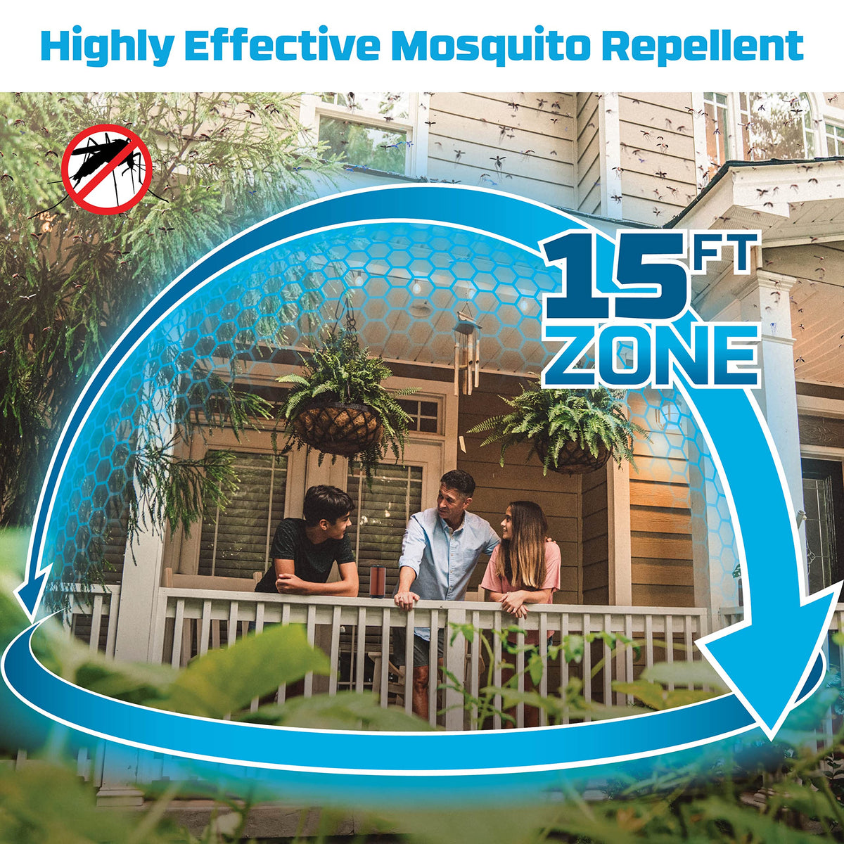 Mosquito Thermacell Patio Shield Repeller; Includes 12-Hour Refill; Highly Effective Mosquito Repellent for Patio; Bug Spray Alternative; Scent Free; No Candles or Flames