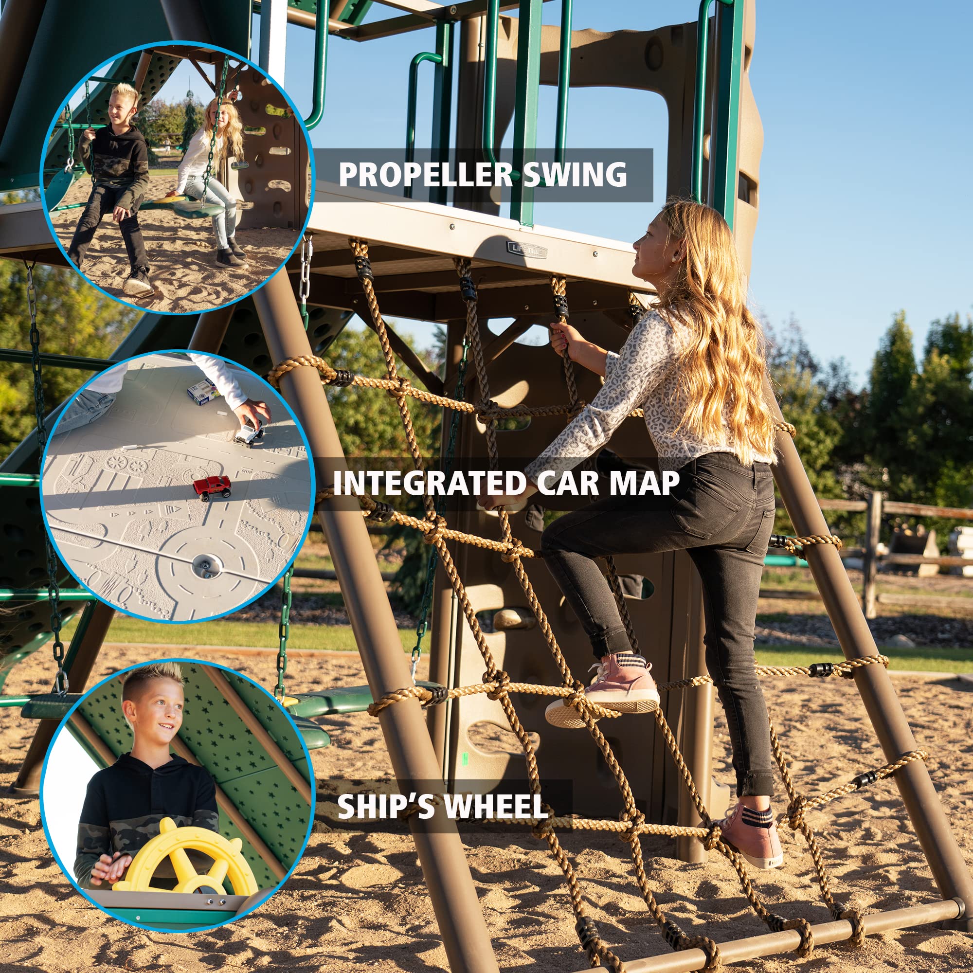 Big Stuff Lifetime Swing Set, Earthtone 91069