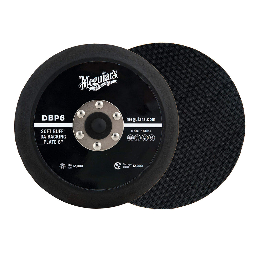 6 Inch Meguiar's Soft Buff DA Backing Plate DBP6 - Backing Plate, Hook and Loop for Machine Polishing with Foam and Microfiber Discs, Professional DA Polisher Backing Plate, 1 Backing Plate