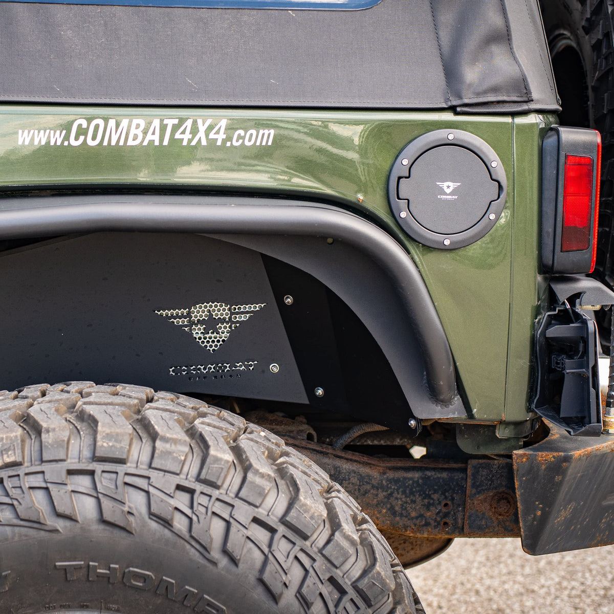 Fuel Containment Door Combat Off Road - Gas Cap Door Compatible with Jeep Wrangler JK/JKU