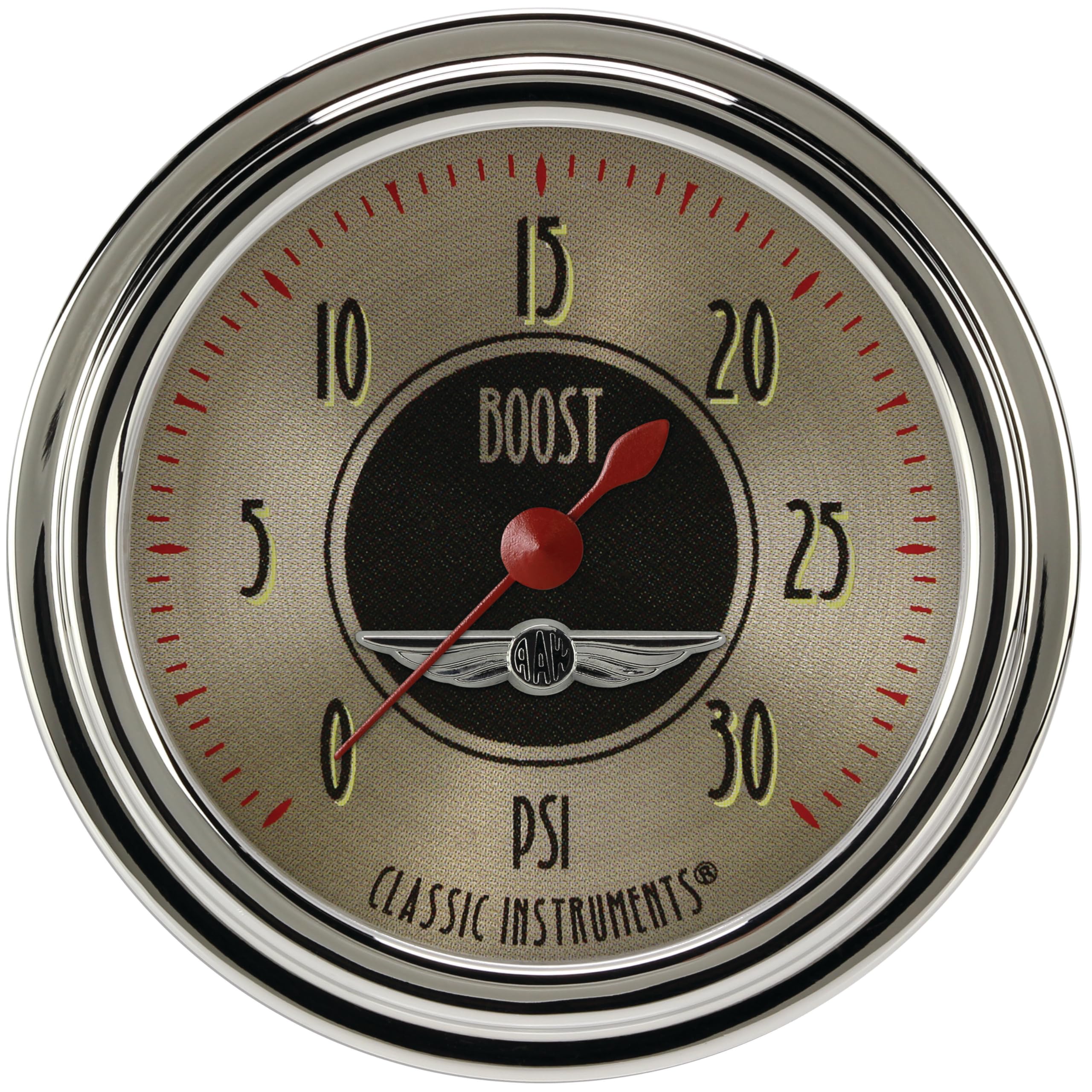 All American Nickel Classic Instruments AN342SLC 2 5/8" Boost Gauge 30 PSI Electric