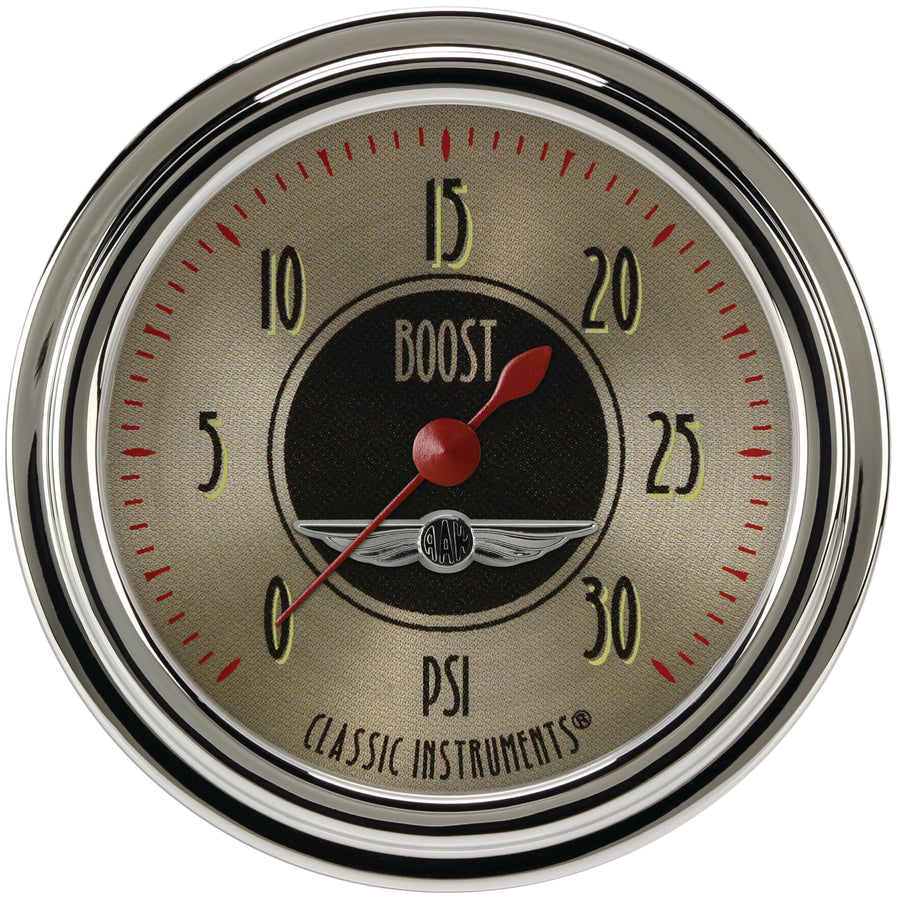 All American Nickel Classic Instruments AN342SLC 2 5/8" Boost Gauge 30 PSI Electric