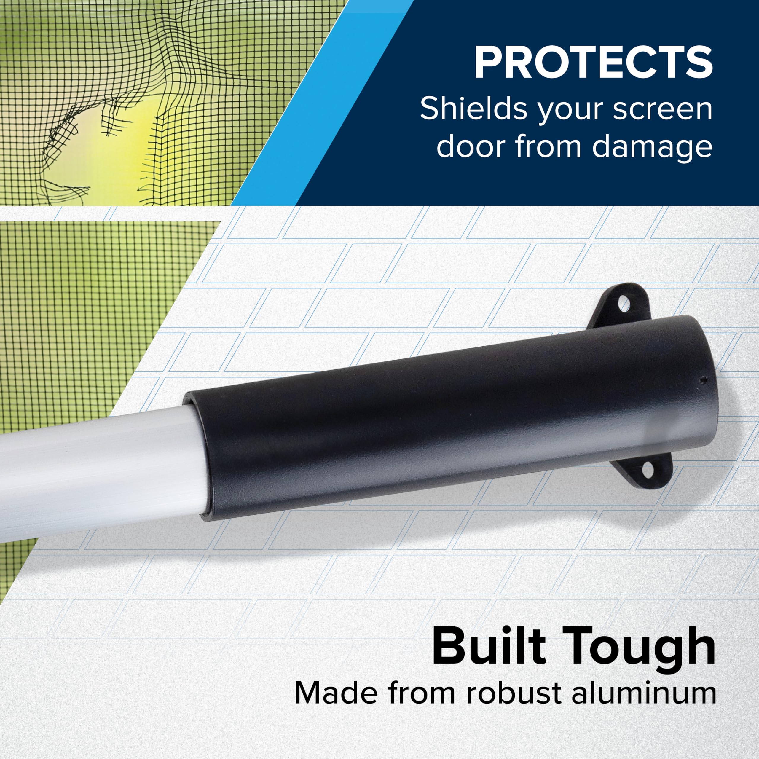 Camco Screen Door Cross Bar Camper/RV - Protects The Door & Allows for Easier Exit from Travel Trailer - Adjusts from 21-5/8-Inches to 28-5/8-Inches (42183)