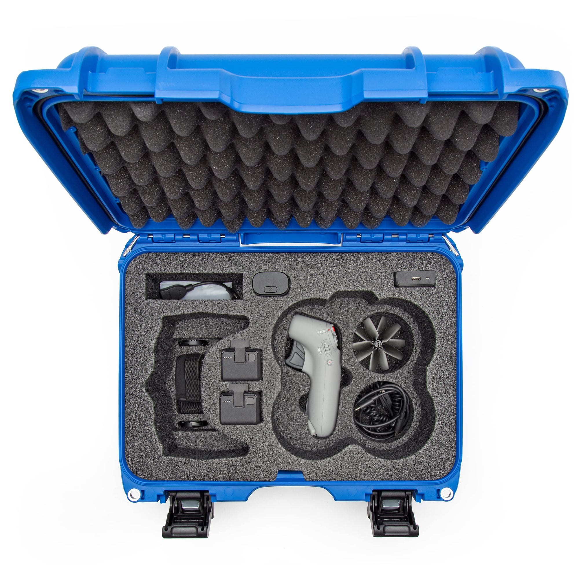 Waterproof Nanuk 915 Hard Case with Foam Insert for DJI Avata FPV Unit, Goggles and Controller - Blue
