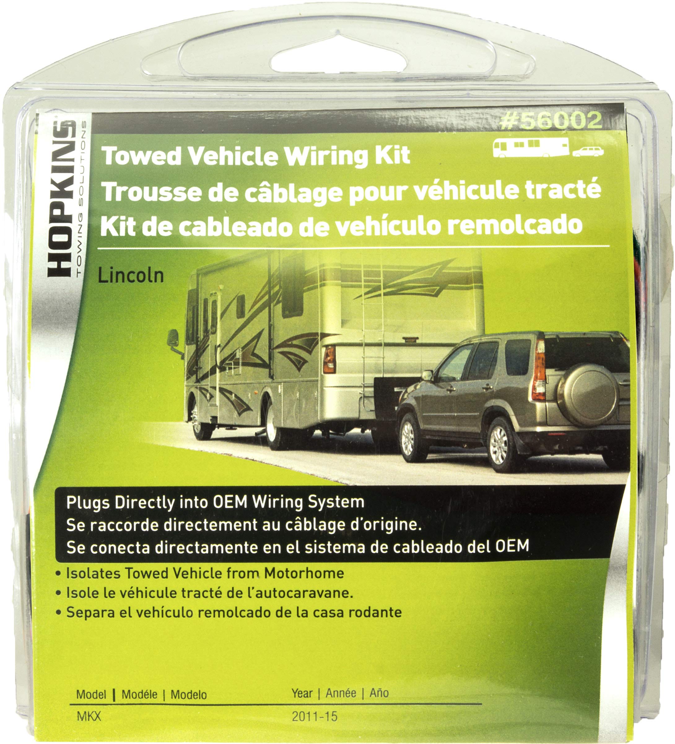 Hopkins 11156002 Towing Solutions Plug-In Simple Towed Vehicle Wiring Kit