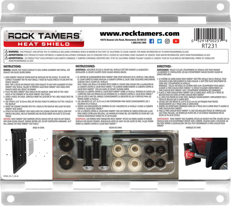 Stainless Steel Rock Tamers RT231 Heat Shield