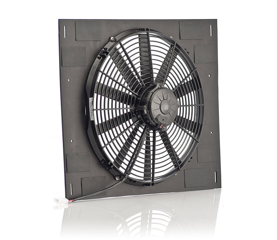 Qualifier Be Cool 75633 Euro-Black 16" Shroud (22"W x 18"H with Euro-Black Puller Fan)
