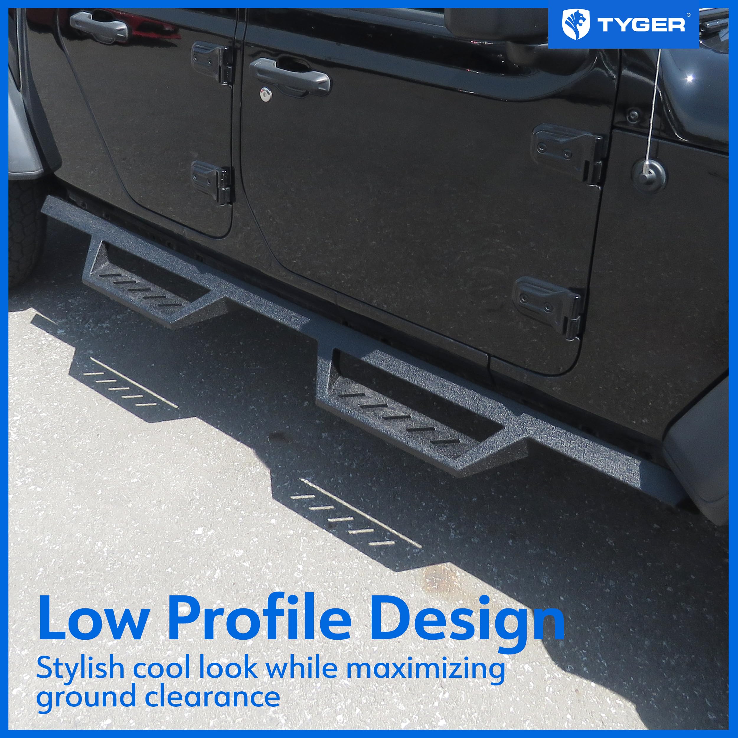 Tyger Auto LanderX Running Board with 2020-2026 Jeep Gladiator JT Compatible | TG-LX3J82378 | Drop Step Side Step Rail Nerf Bars