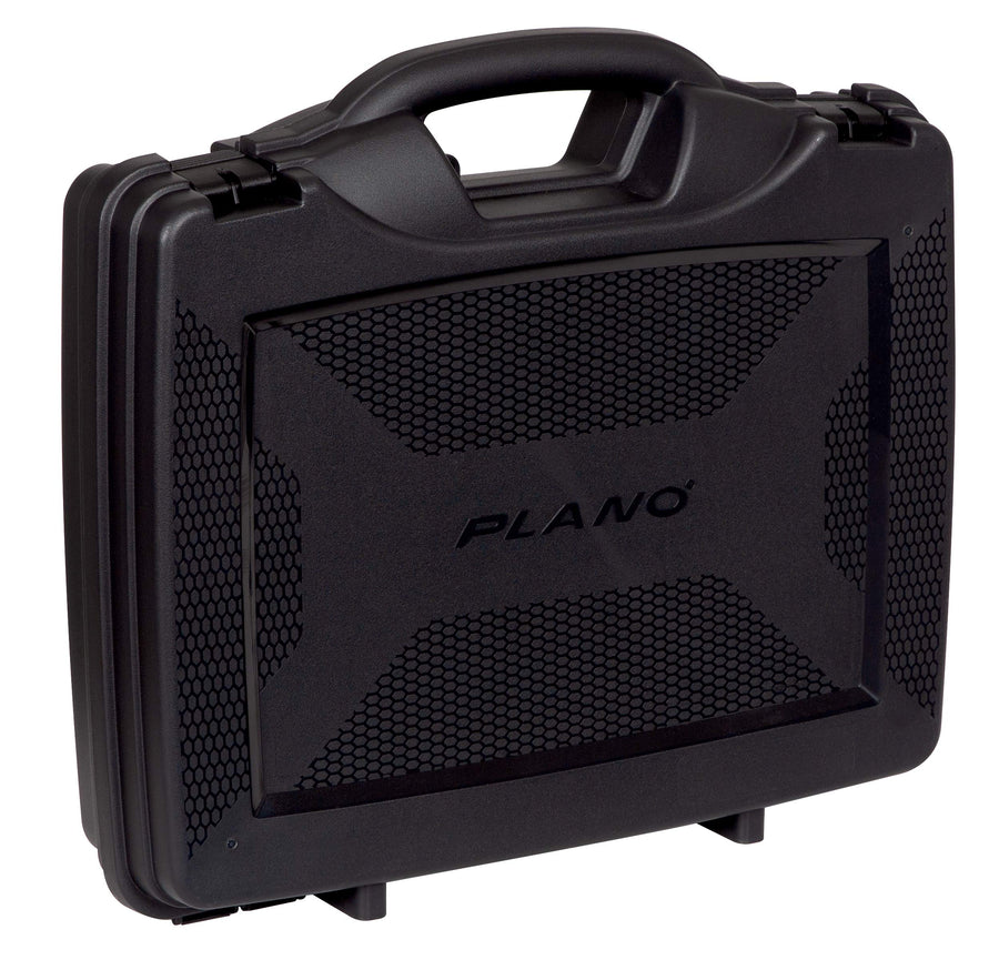 Plano Two Pistol Protector Series Case, Gun Protector with Lockable Latches and Padlock Tabs for Secure Travel, High Density Interlocking Foam,Black