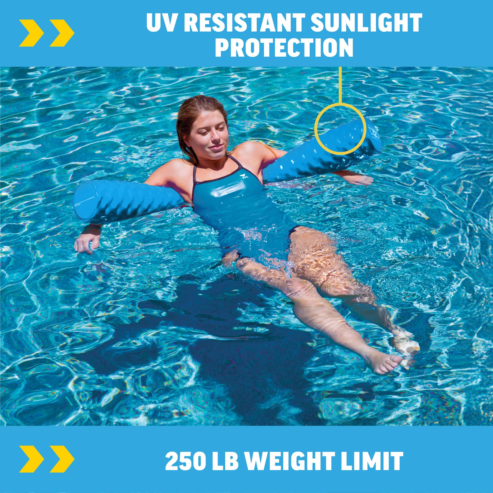 Heavy Duty Vinyl Jumbo Pool Noodle – Wow Sports Swimming Pool Float, Lake Float for Kids & Adults – Supports Up to 250 lbs