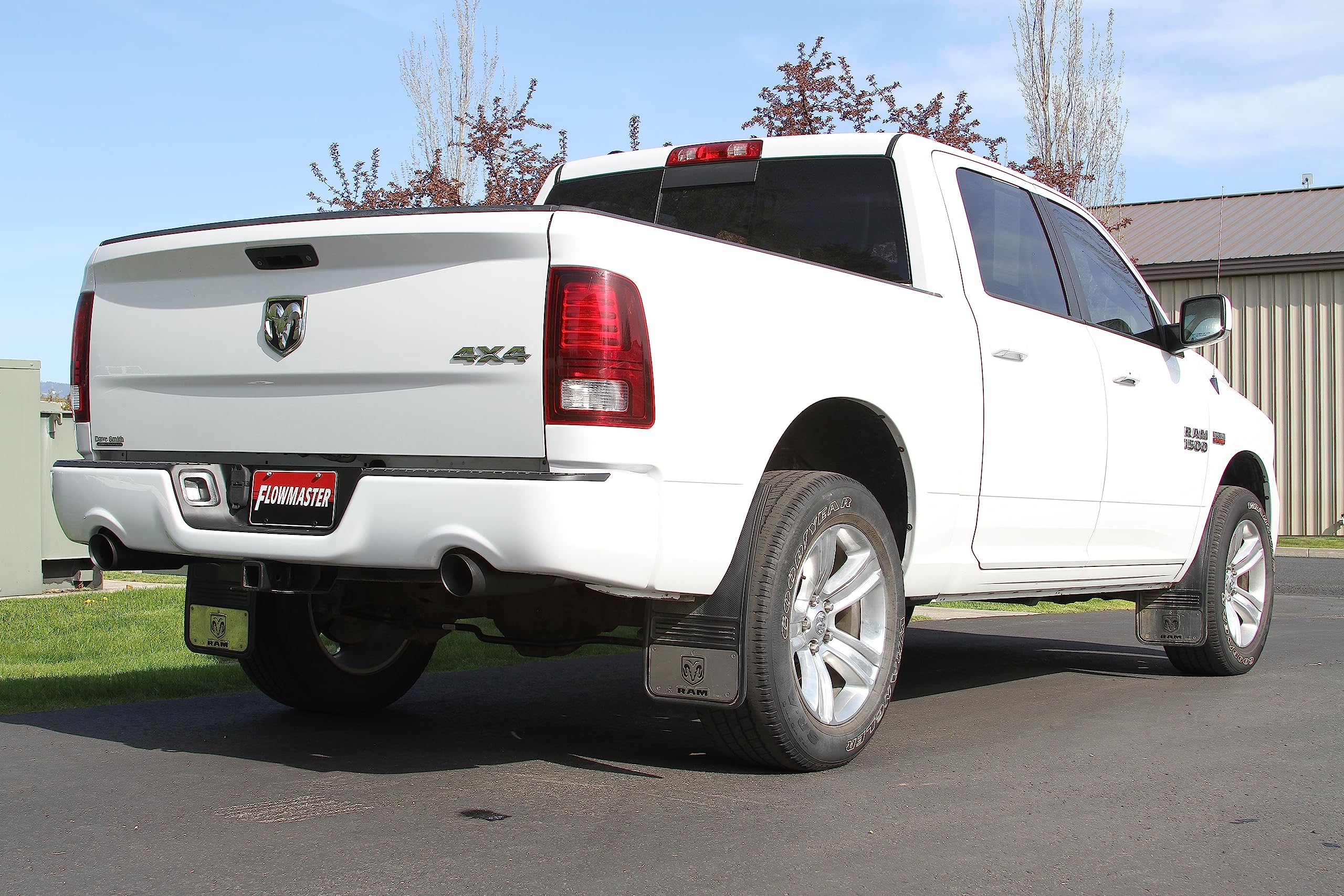 Outlaw Flowmaster 817690 Cat-Back Exhaust Kit 3 Inch Stainless Steel 4 Inch Black Tips Compatible with 2009-2024 Classic RAM 1500 4.7L 5.7L Std Cab 8' Bed Crew Cab 5'7 Bed Quad Cab 6'4 Bed 2 & 4WD