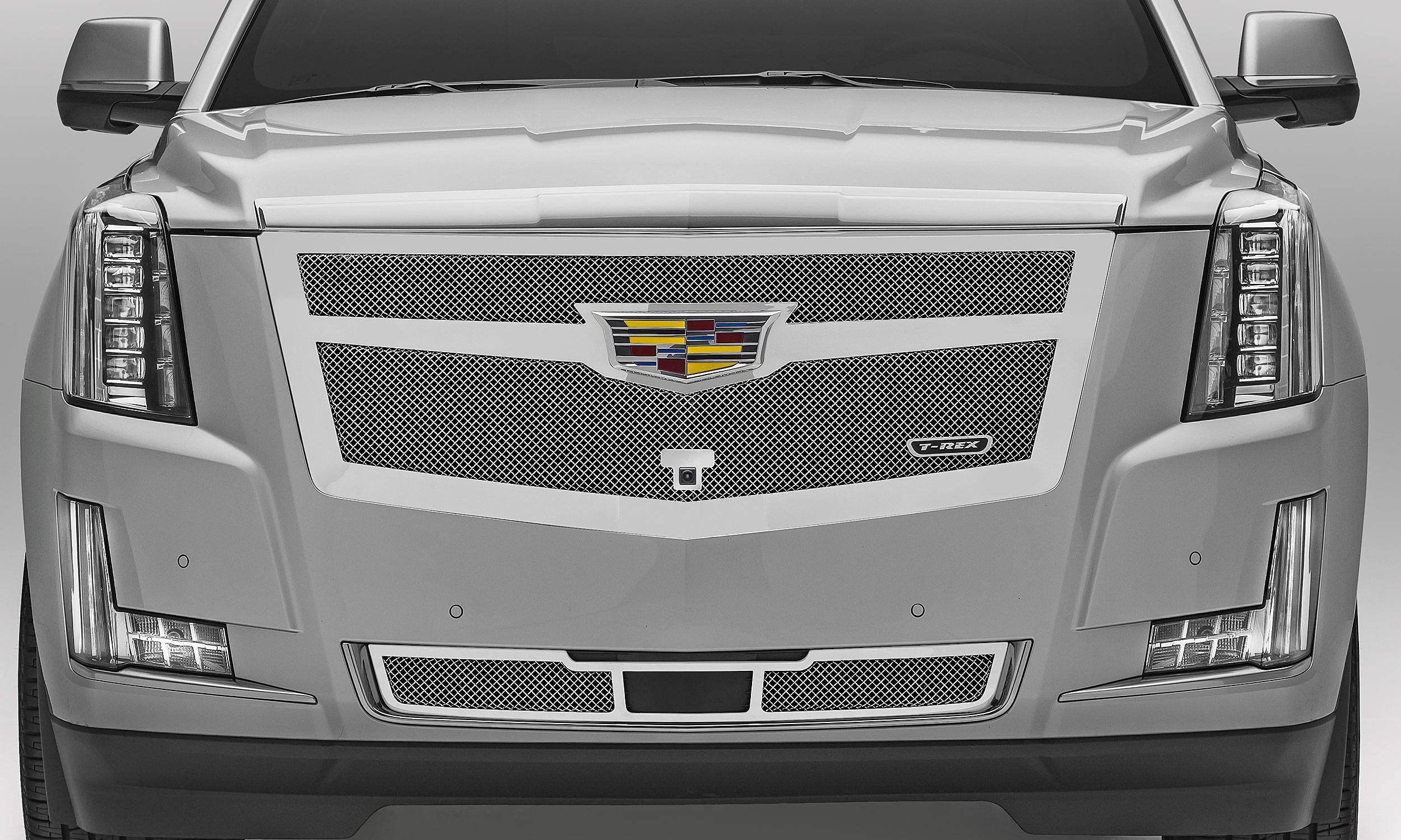 Upper Class Series T-Rex Grilles 2015i-2020 Escalade Main Grille, Chrome, 1 Pc, Replacement, Fits Vehicles with Camera - PN #56181