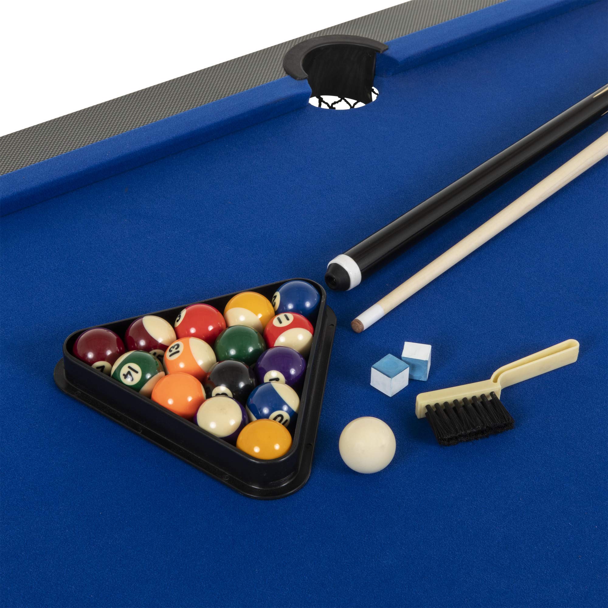 Portable Triumph Sports 6’ Pop Up Folding Pool/Billiard Table with Folding Legs, Instant Assembly and Accessories Included
