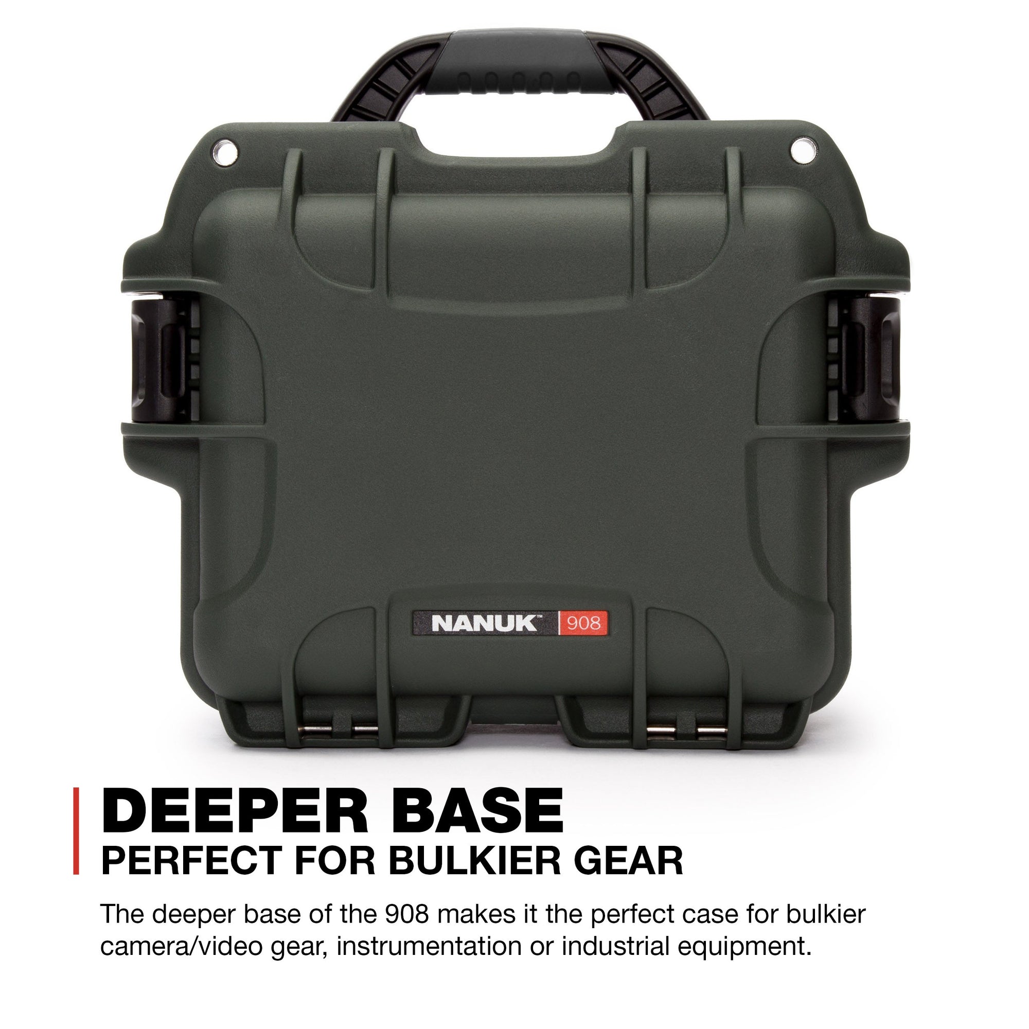 Waterproof Nanuk 908 Hard Case with Padded Dividers - Olive