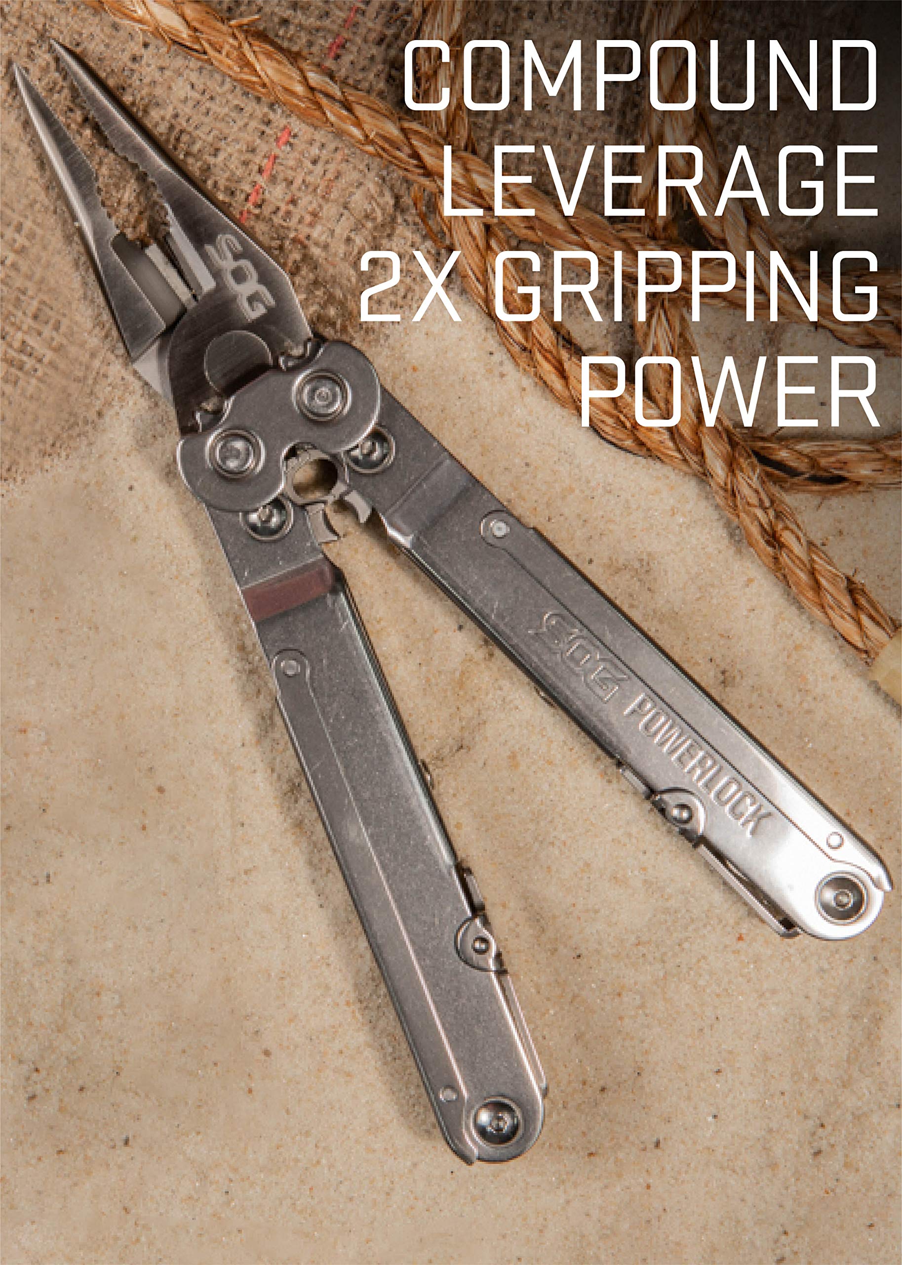 POWERLOCK SOG S62N-CP MULTI-TOOL WITH V-CUTTER (SILVER)