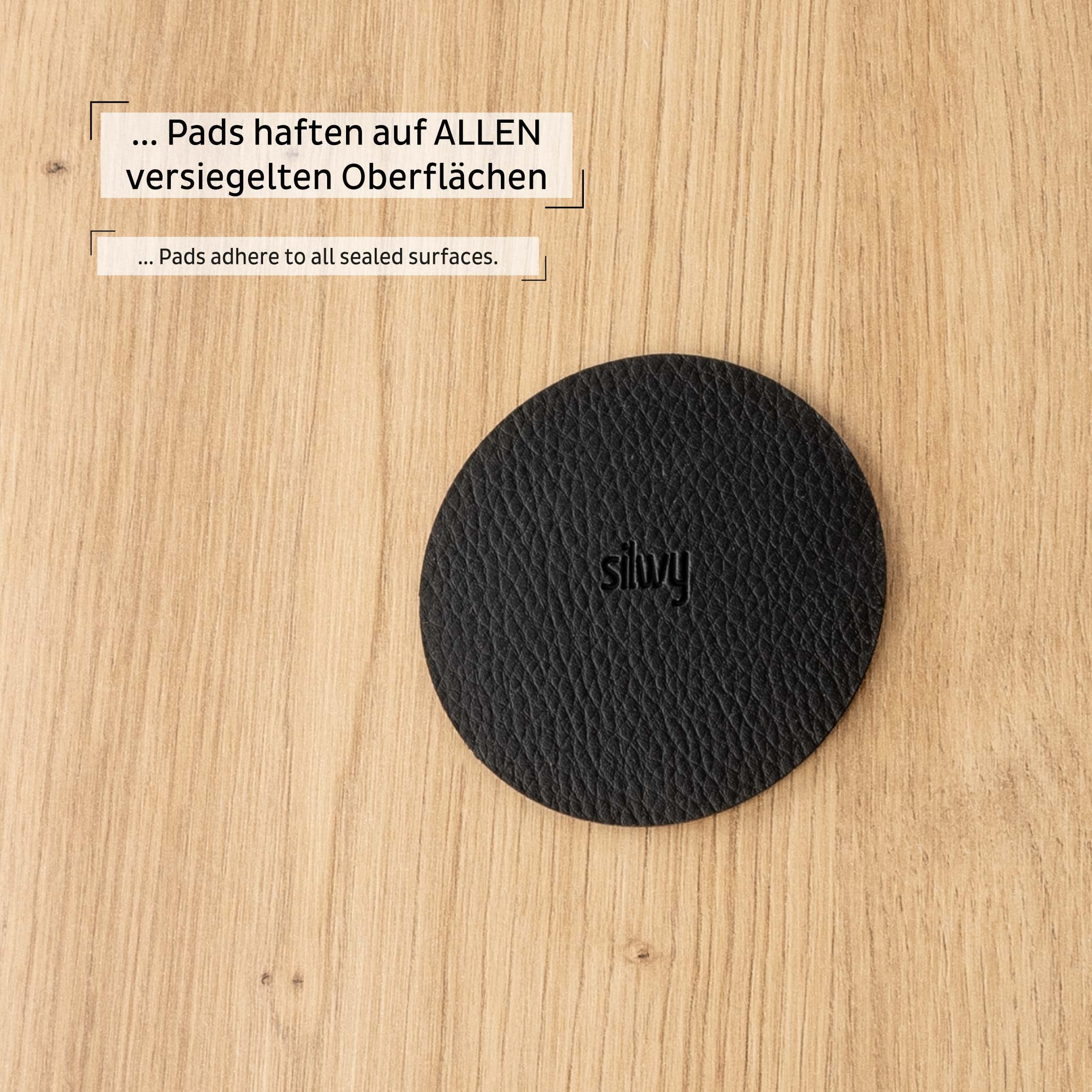Magnet-Haken silwy® SPOT INKL. Metall-Pad 3M in 8 cm Black - eine Befestigungsmöglichkeit mit 4kg Zugkraft - vielseitig einsetzbar COG: 0 / Price: 24,95