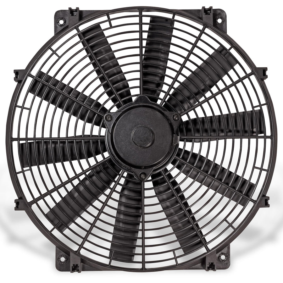 24-Volt Trimline Black Reversible Electric Fan, Pusher-Puller Fan (11624), Car Accessories, 16 Inches