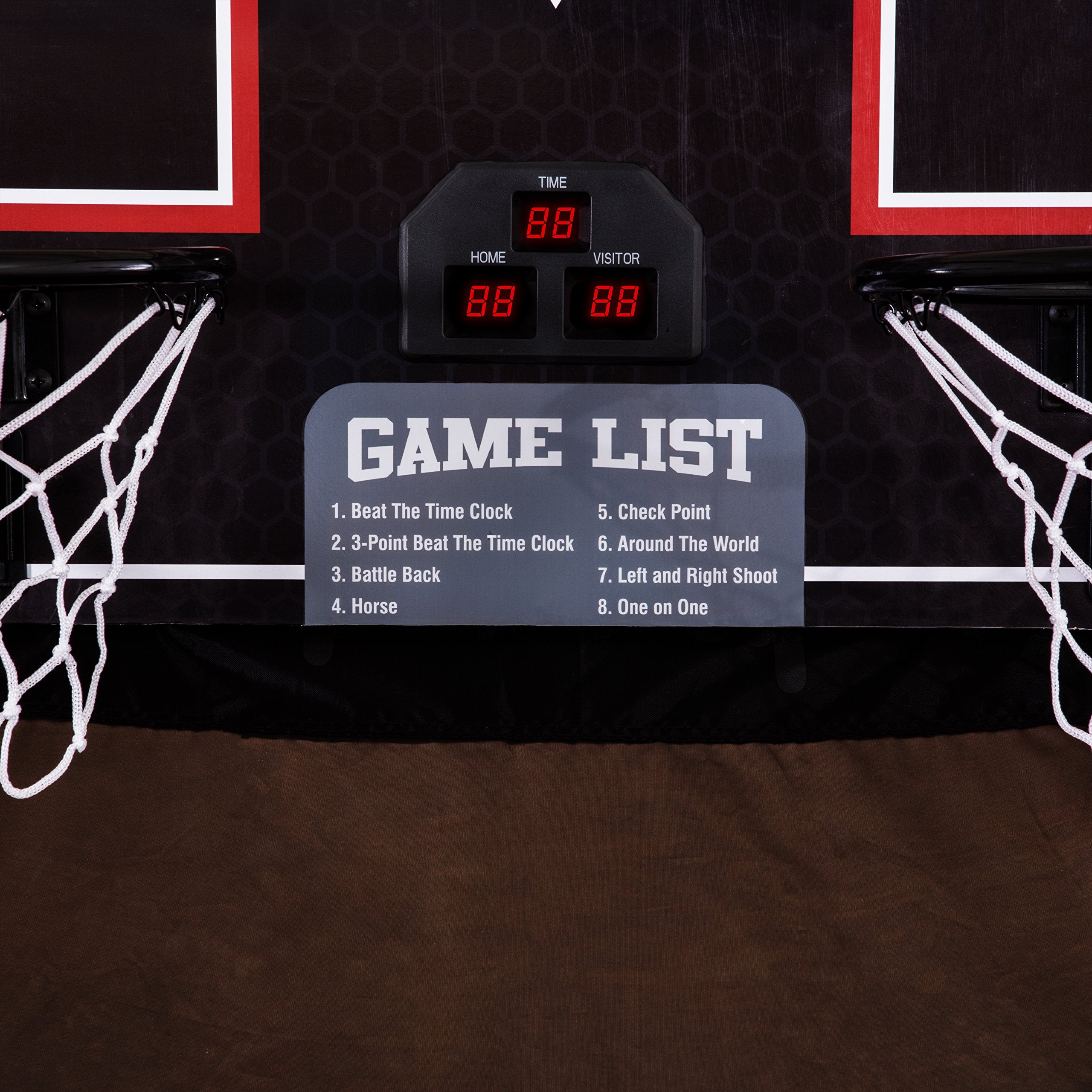 Play Maker TRIUMPH SPORTS USA Double Shootout Basketball Game Includes 4 Game-Ready Basketballs and Air Pump and Needle