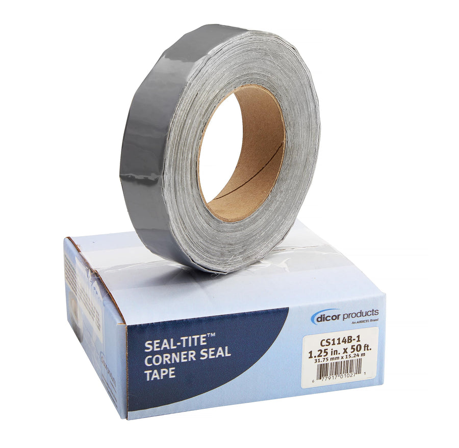 Seal-Tite Dicor CS114B-1 Corner Seal Tape - 1.25" x 50' - RV, Trailer, Motorhome Repair Tape