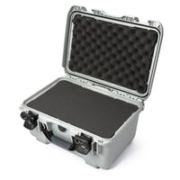 Medium Nanuk 918 Waterproof Hard Case with Foam Insert 16.9" x 12.9" x 9.3" - Silver