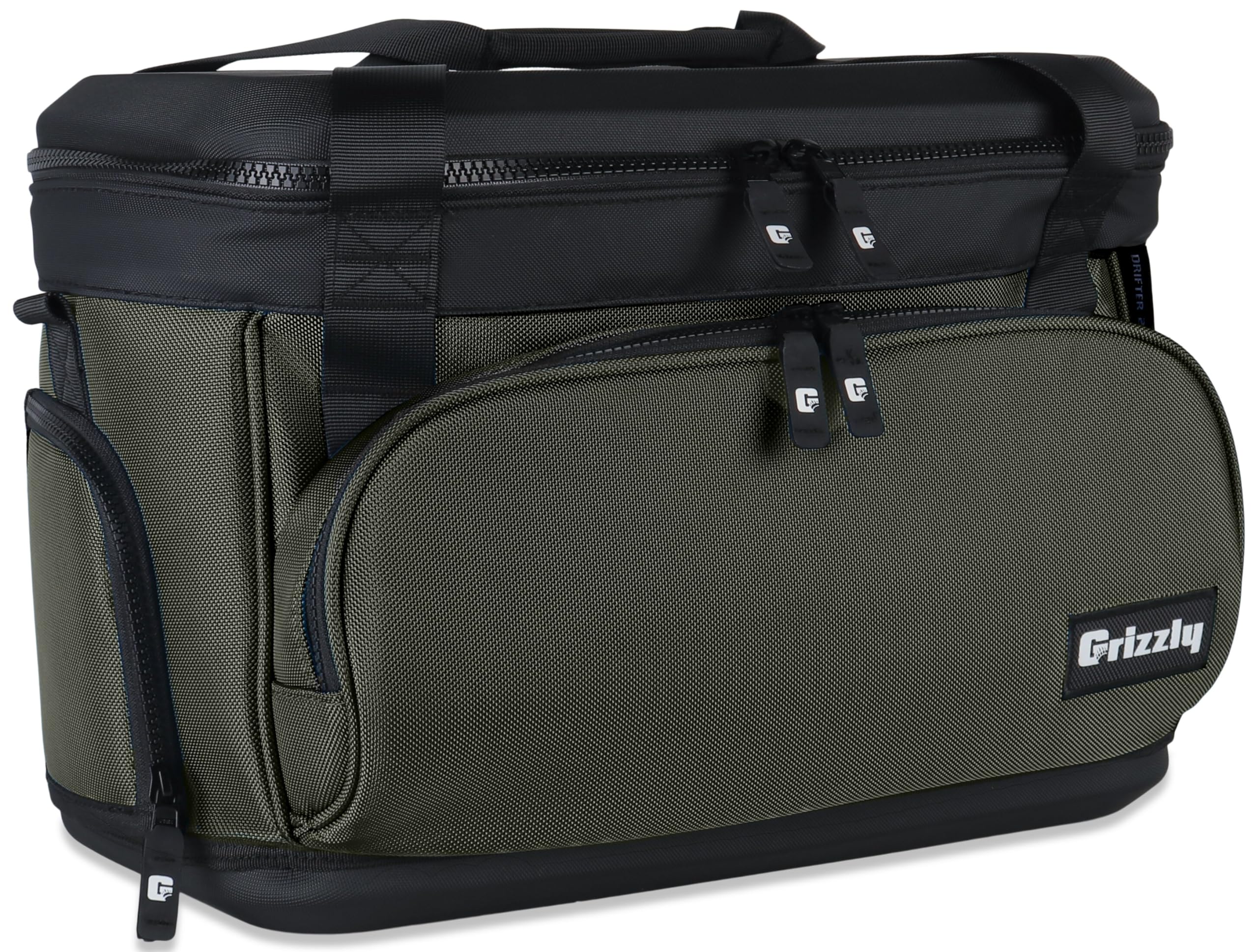 Drifter Grizzly 20 Soft Sided Cooler | 20 qt Flip-Top Cooler Bag | Ice Chest for Beach Boat Camping Fishing Hiking Hunting Picnic | Lightweight Portable Insulated Waterproof | Lunar Green