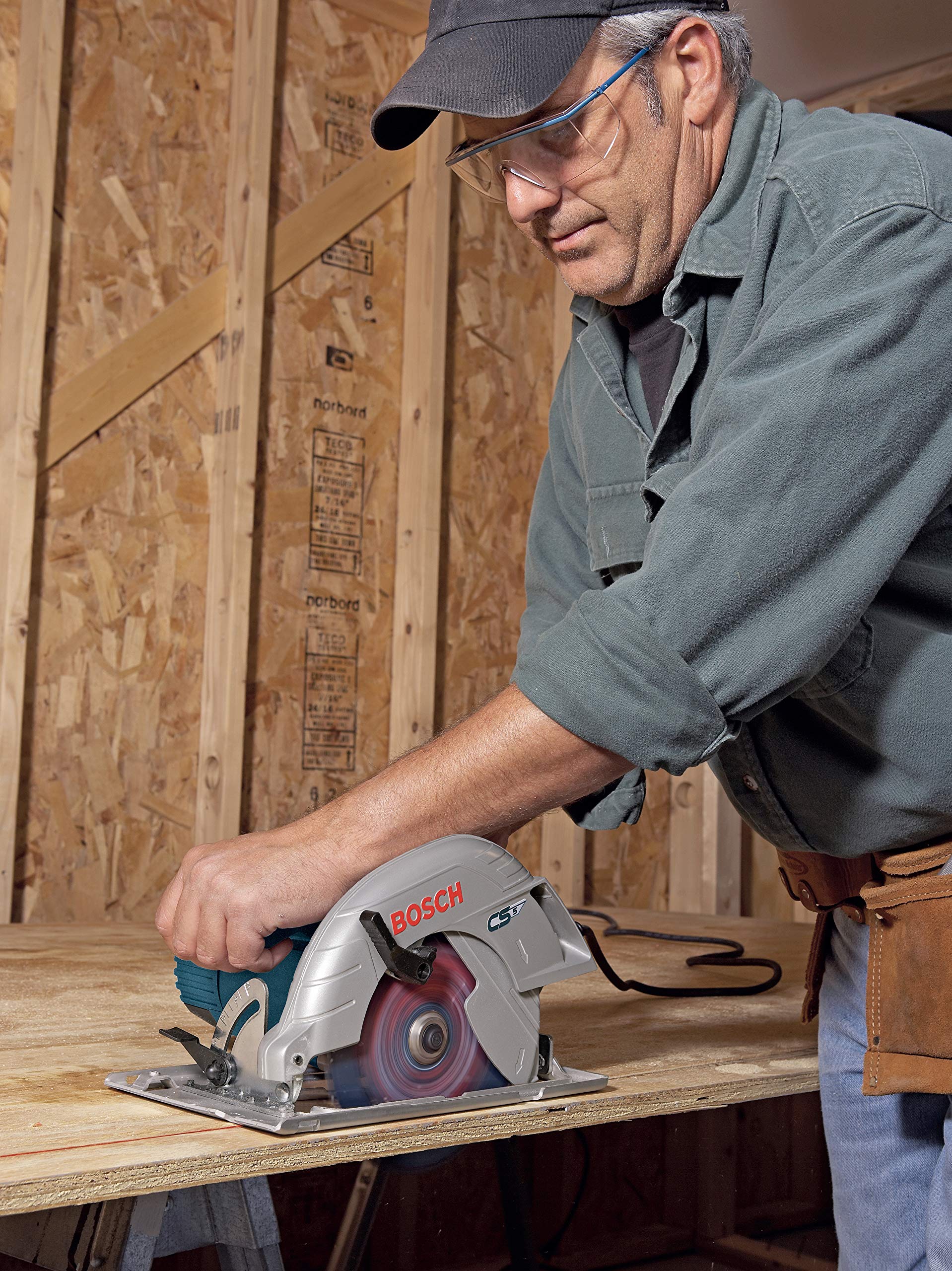 BOSCH 7-1/4-Inch Circular Saw, CS5 120-Volt Bosch Blue
