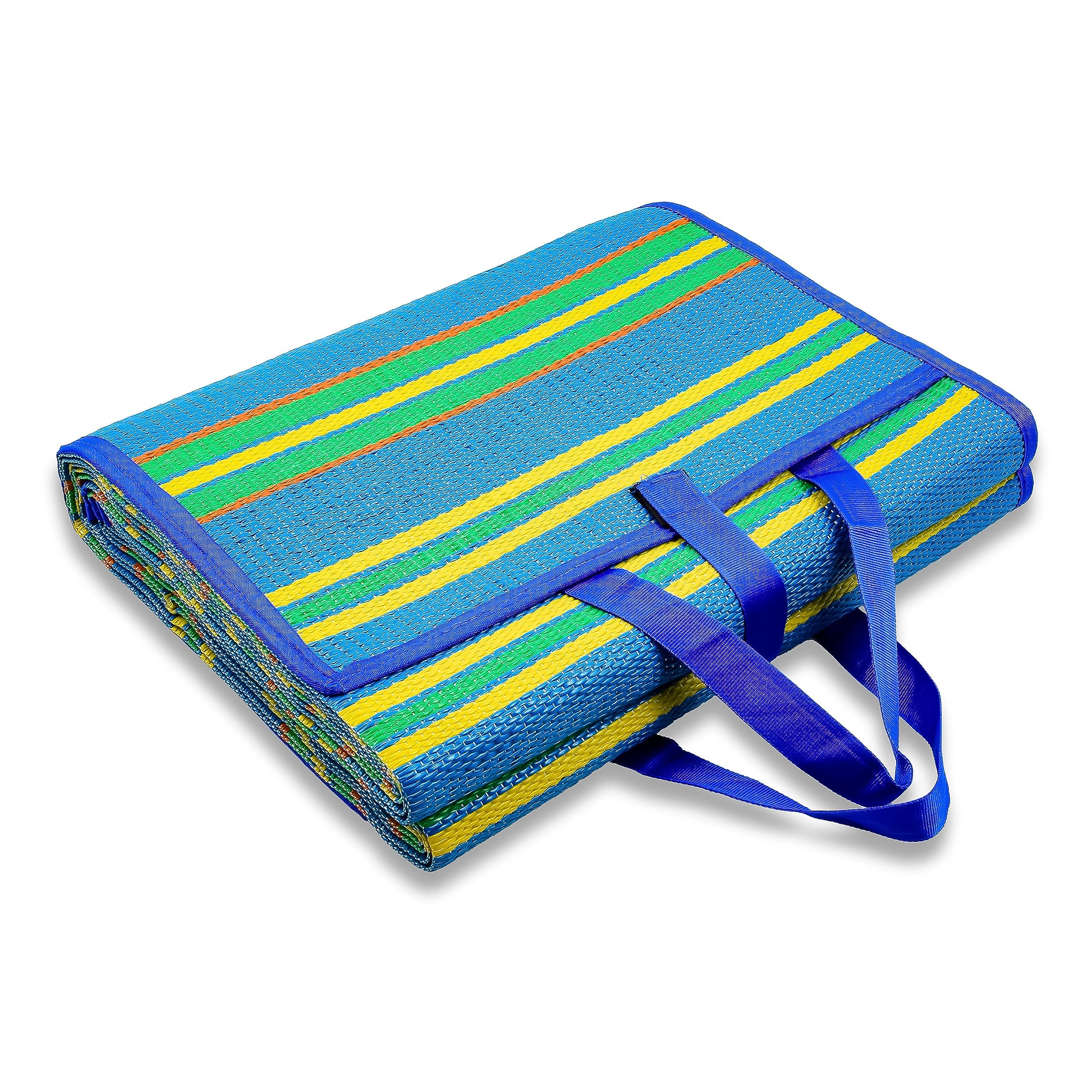 Camco Handy Mat Camper/RV - Features Convenient Pockets & Built-in Handles for Carrying - Measures 72” x 108” & Folds to 14.5” x 18” for RV Storage and Organization - Easy to Clean Material (42814)