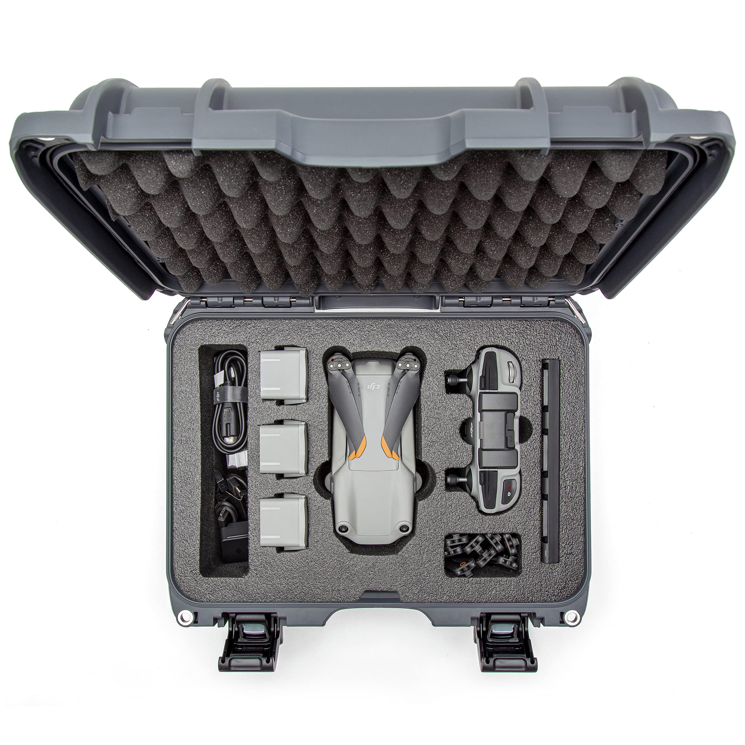 Nanuk Hard Case Waterproof with Foam Insert for DJI Air 2S Fly More Combo - Graphite 915-MAVIA2S7