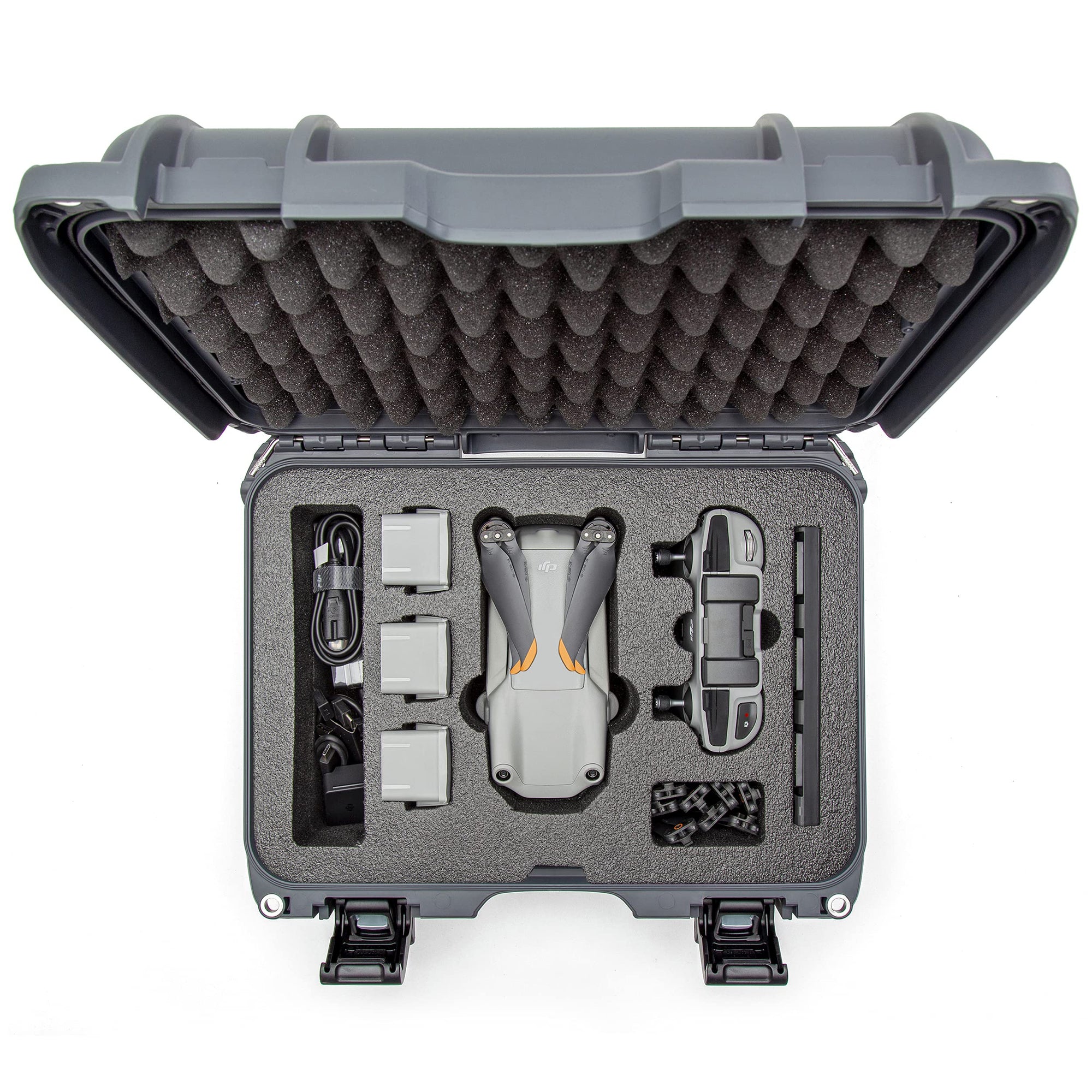 Nanuk Hard Case Waterproof with Foam Insert for DJI Air 2S Fly More Combo - Graphite 915-MAVIA2S7