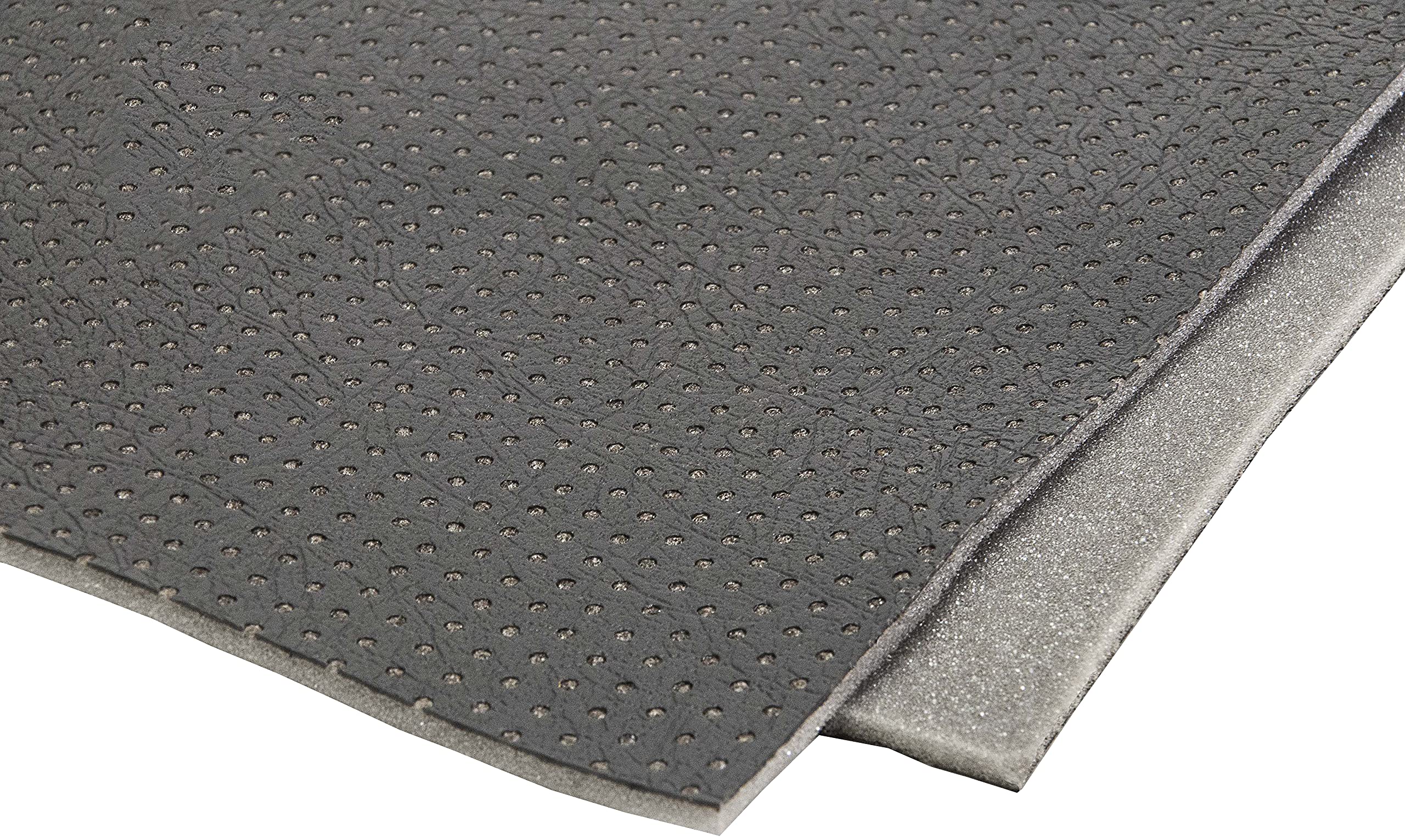 50028 Design Engineering Black Leather Look 54" x 75" Universal Upholstery Material