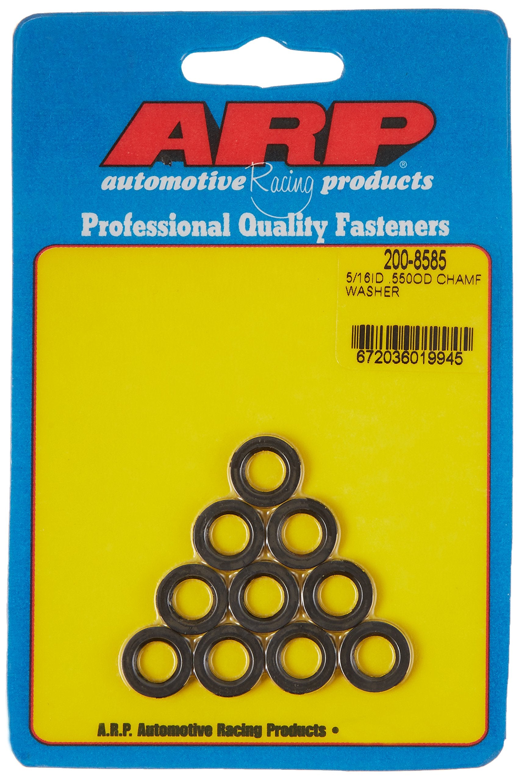 ARP 200-8585 5/16" ID x .550" OD Black Washer with Chamfer - 10 Piece